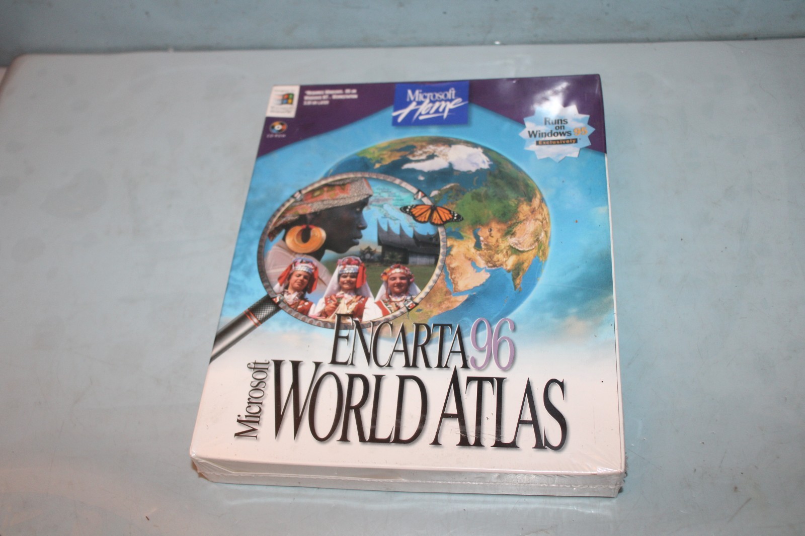 RARE Microsoft ENCARTA 96 World Atlas CD Rom "FACTORY SEALED"