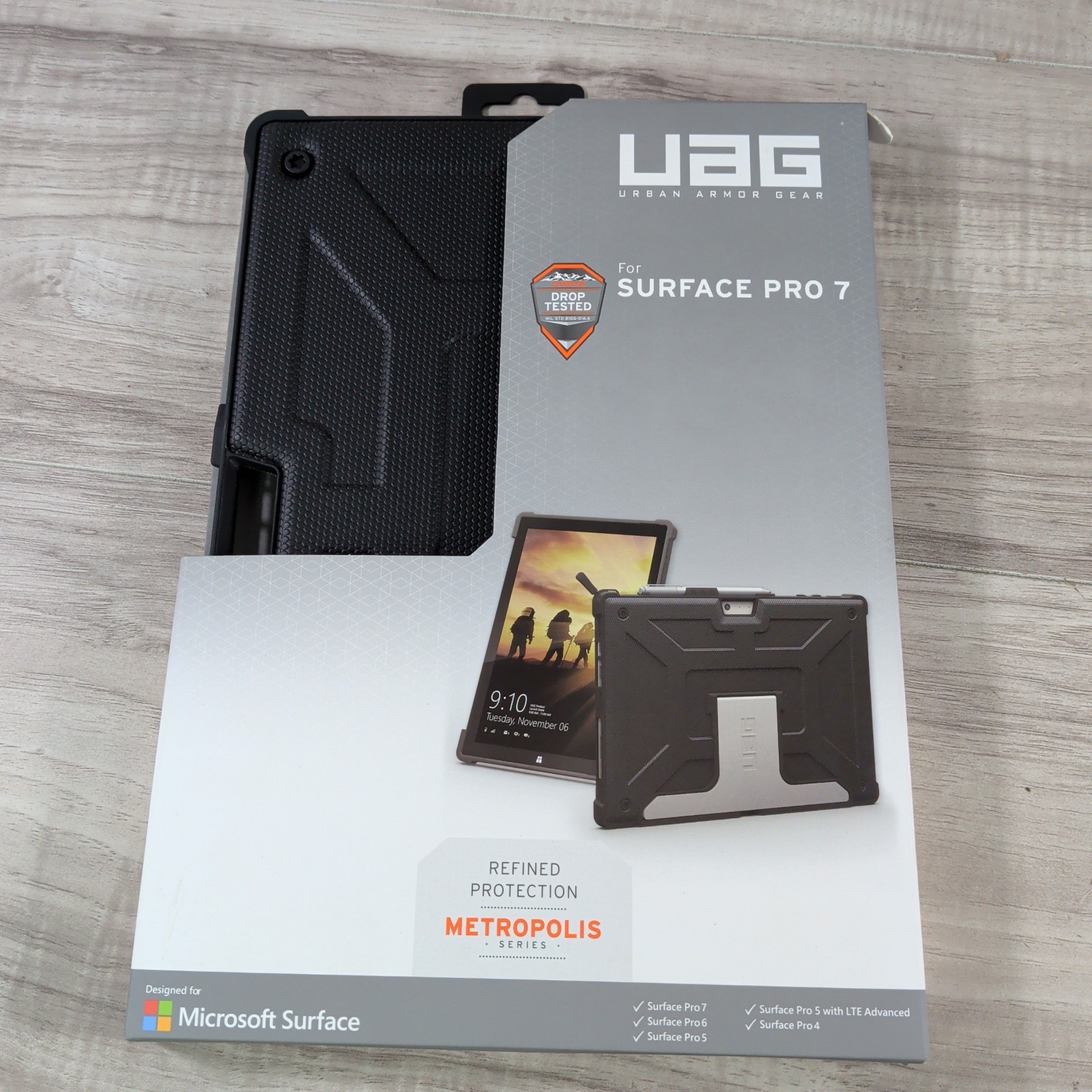 URBAN ARMOR GEAR Case for Microsoft Surface Pro 7 Tablet - Black ( OPEN BOX )