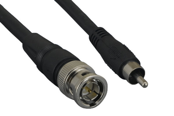 3'-25' BNC to RCA Composite Video Cable Cord M/M Male Connector 75ohm Coax RG59U