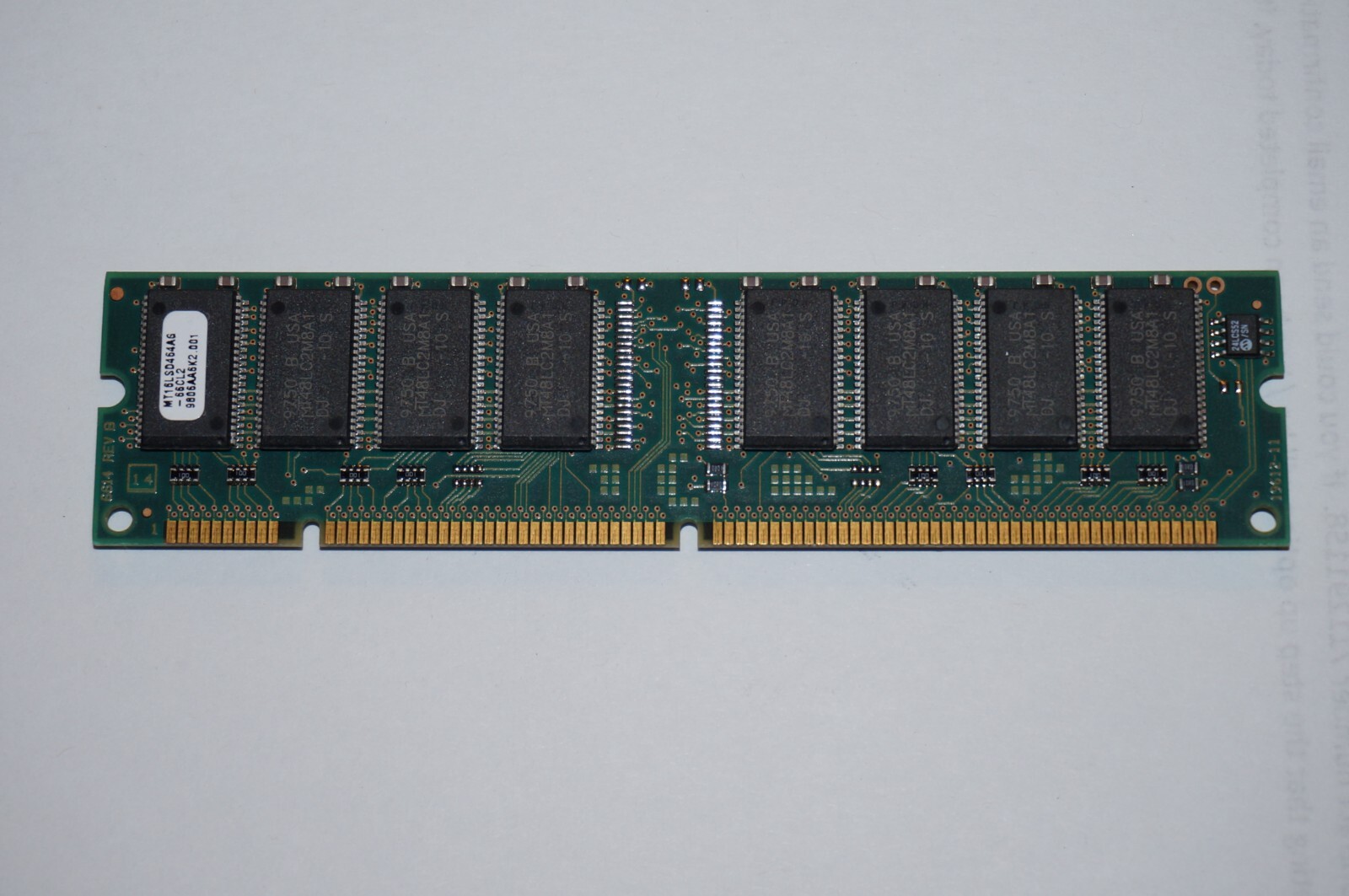 MT16LSD464AG-66CL2 32MB PC66 168 PIN SDRAM 6614 REV B MICRON USA