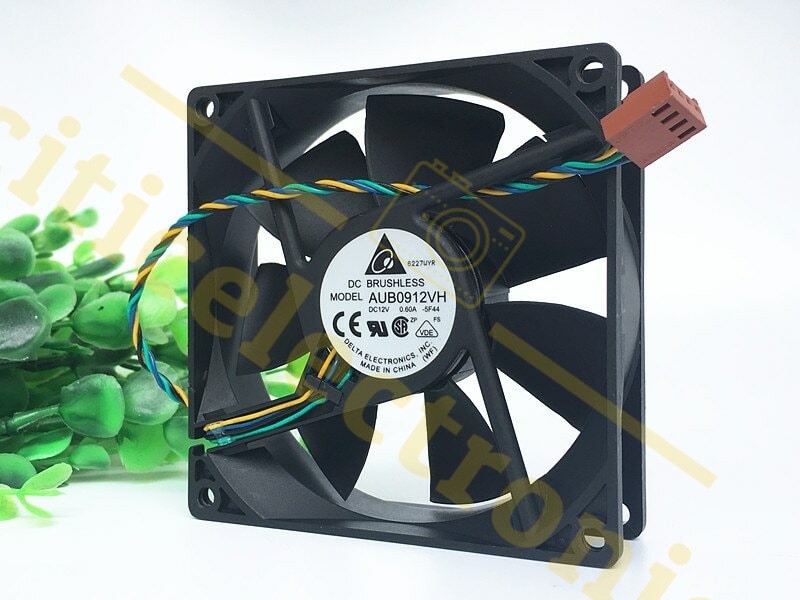 Original DELTA AUB0912VH 9025 DC 12V 0.60A 90*90*25MM 4-wire PWM  Cooling Fan