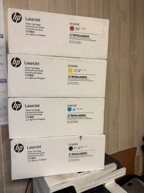 NEW HP 508X BCMY Toner Cartridges CF360XC CF361XC CF362XC CF363XC. Sealed Boxes