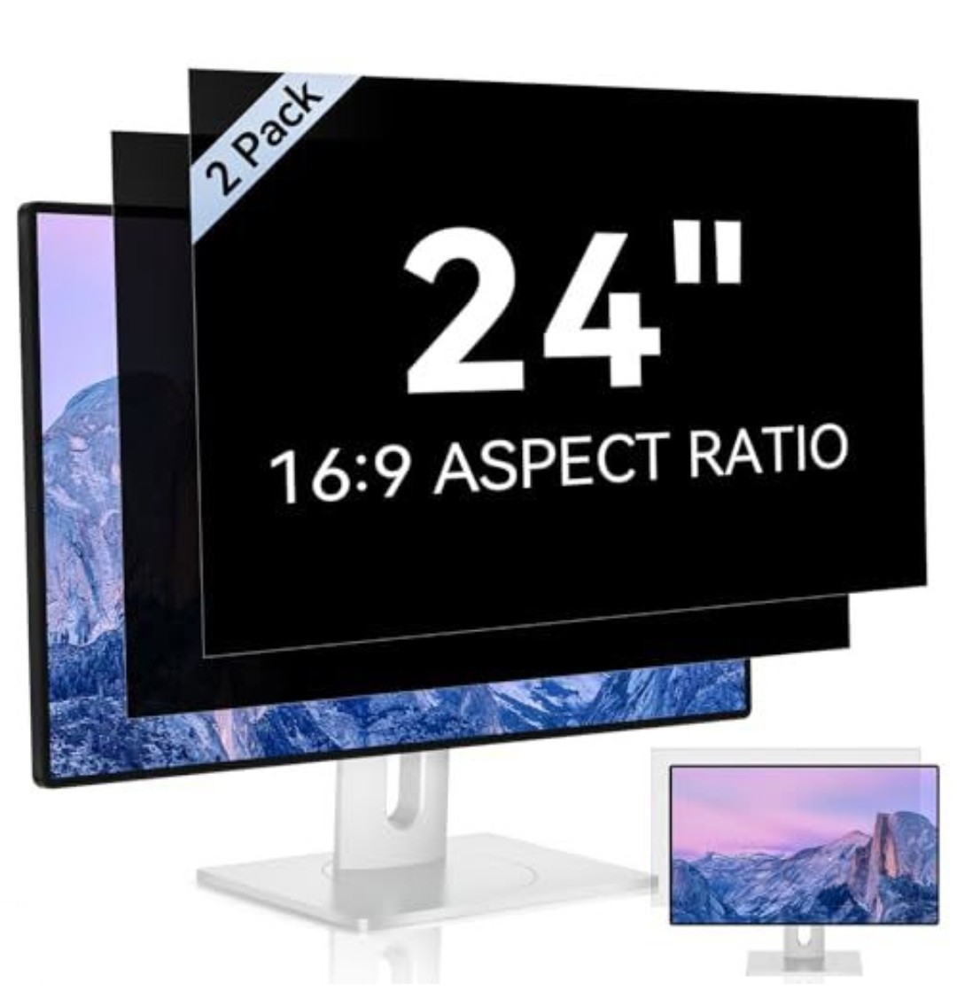 Compare @ $69 2-Pack 24" Privacy Screen for Computer Monitor 16:9 Aspect Ratio
