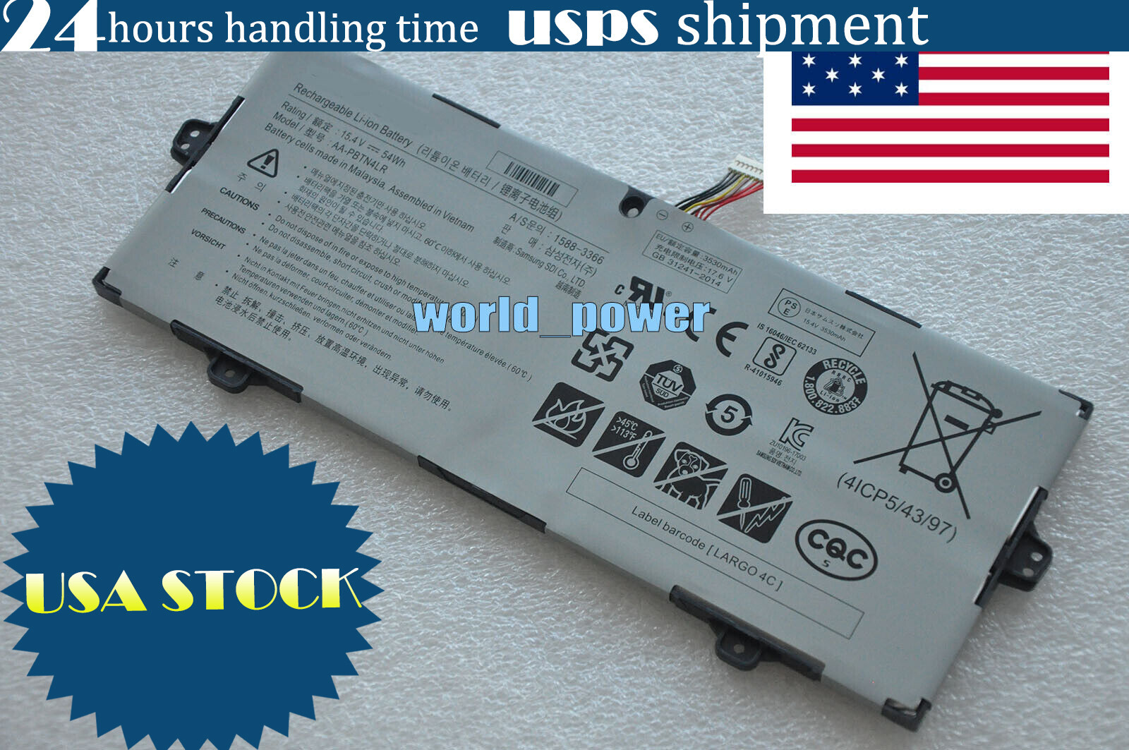 New Genuine AA-PBTN4LR Battery for Samsung 9 Pro 15″ NP940X3M  NT930SBE NT950SBE