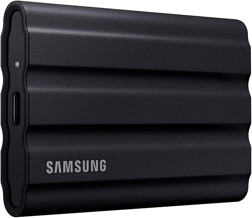 Samsung T7 Shield Portable SSD 4TB – USB 3.2 Gen 2, Up to 1,050 MB/s, Black