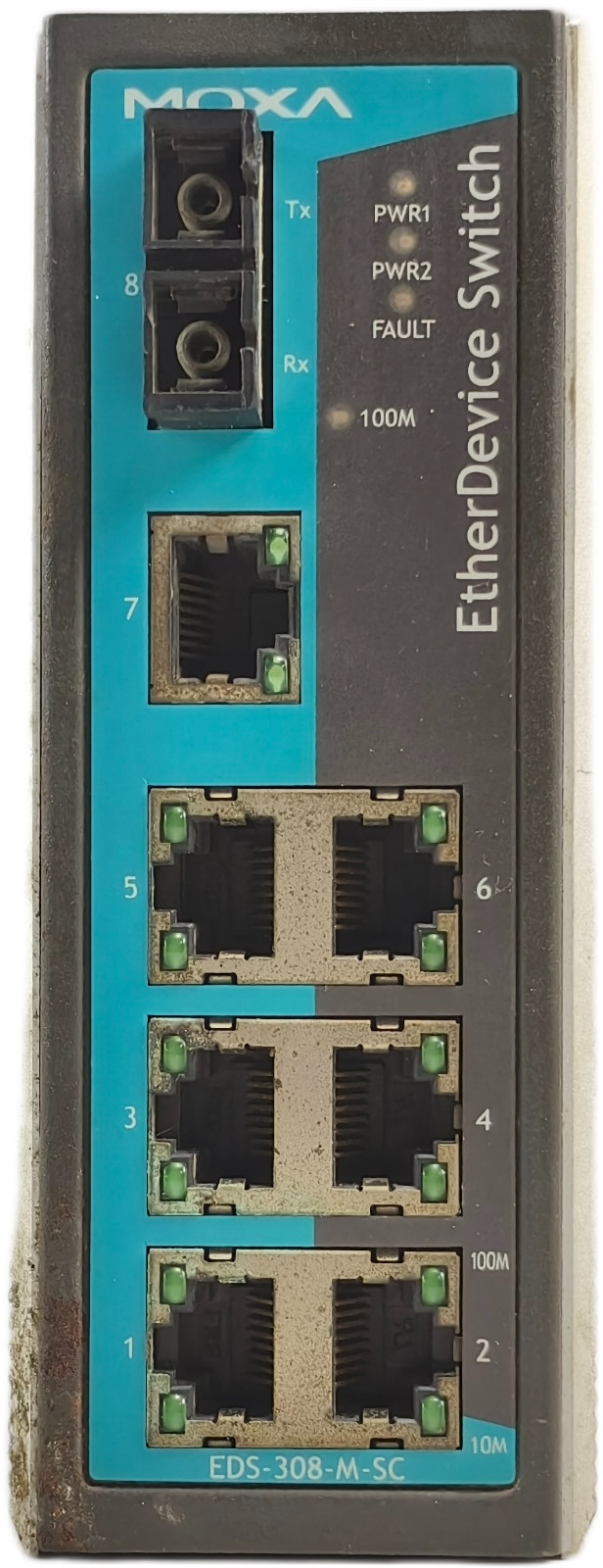Moxa EDS-308-M-SC Industrial Ethernet Switch 8-Port SC Fiber DIN