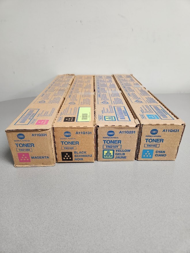Konica Minolta TN216 Toner Cartridge Set Black, Cyan, Magenta and Yellow