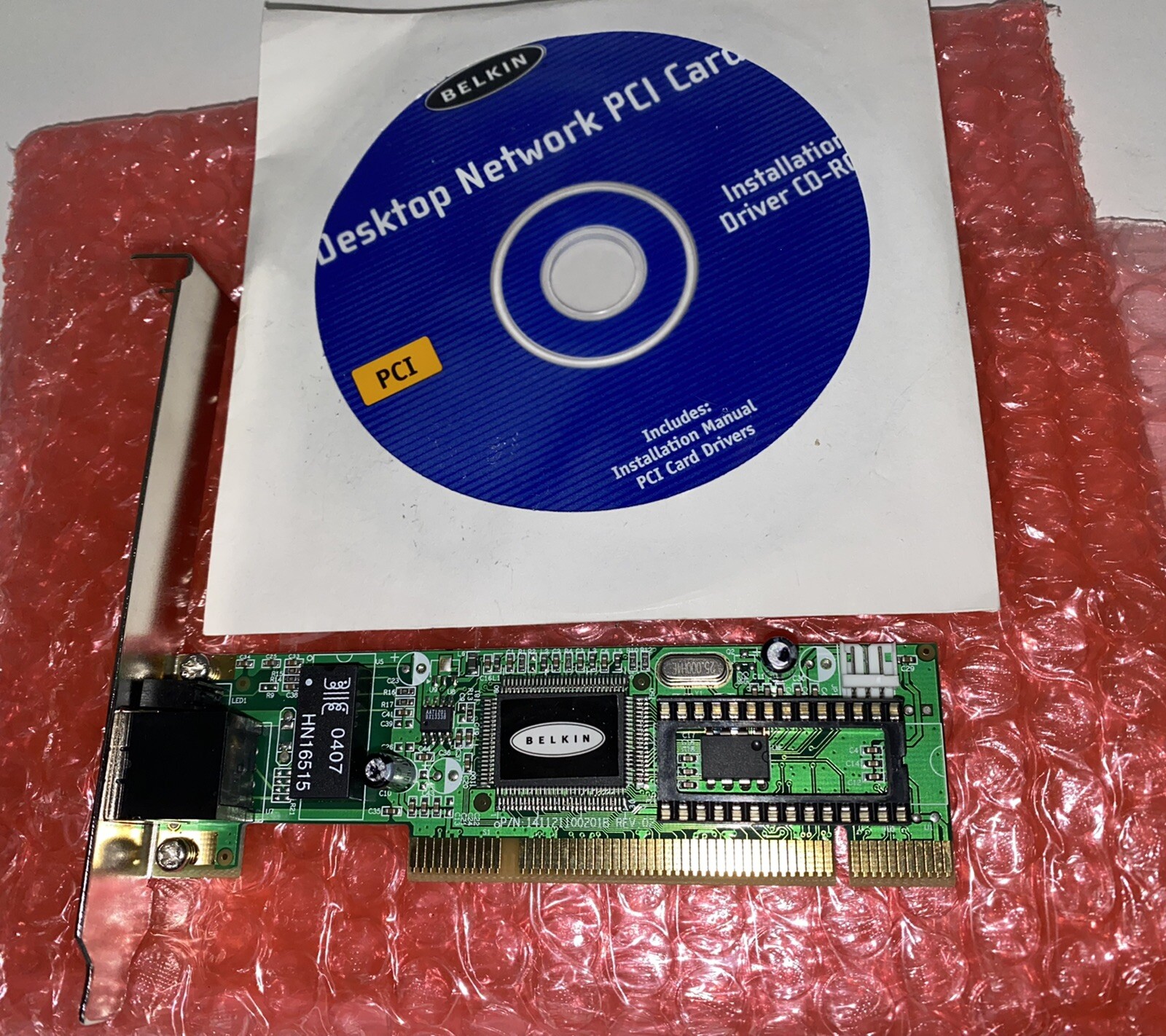 GENUINE Belkin N10117 Desktop Network PCI Card 10/100 Ethernet Driver CD-ROM