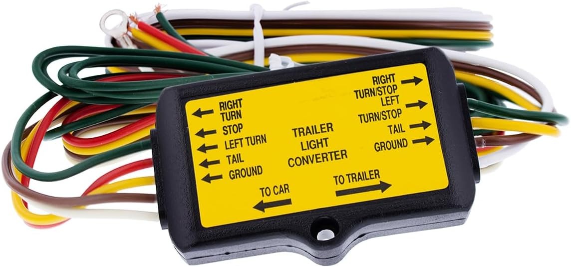 Trailer Light Converter, 5-Wire to 4-Wire, 18G Bonded