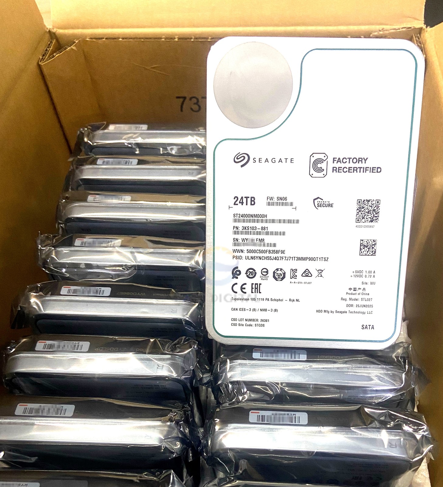 Seagate ST24000NM000H Exos X24 3.5'' 24TB SATA 7.2k 512MB Enterprise Hard Drive