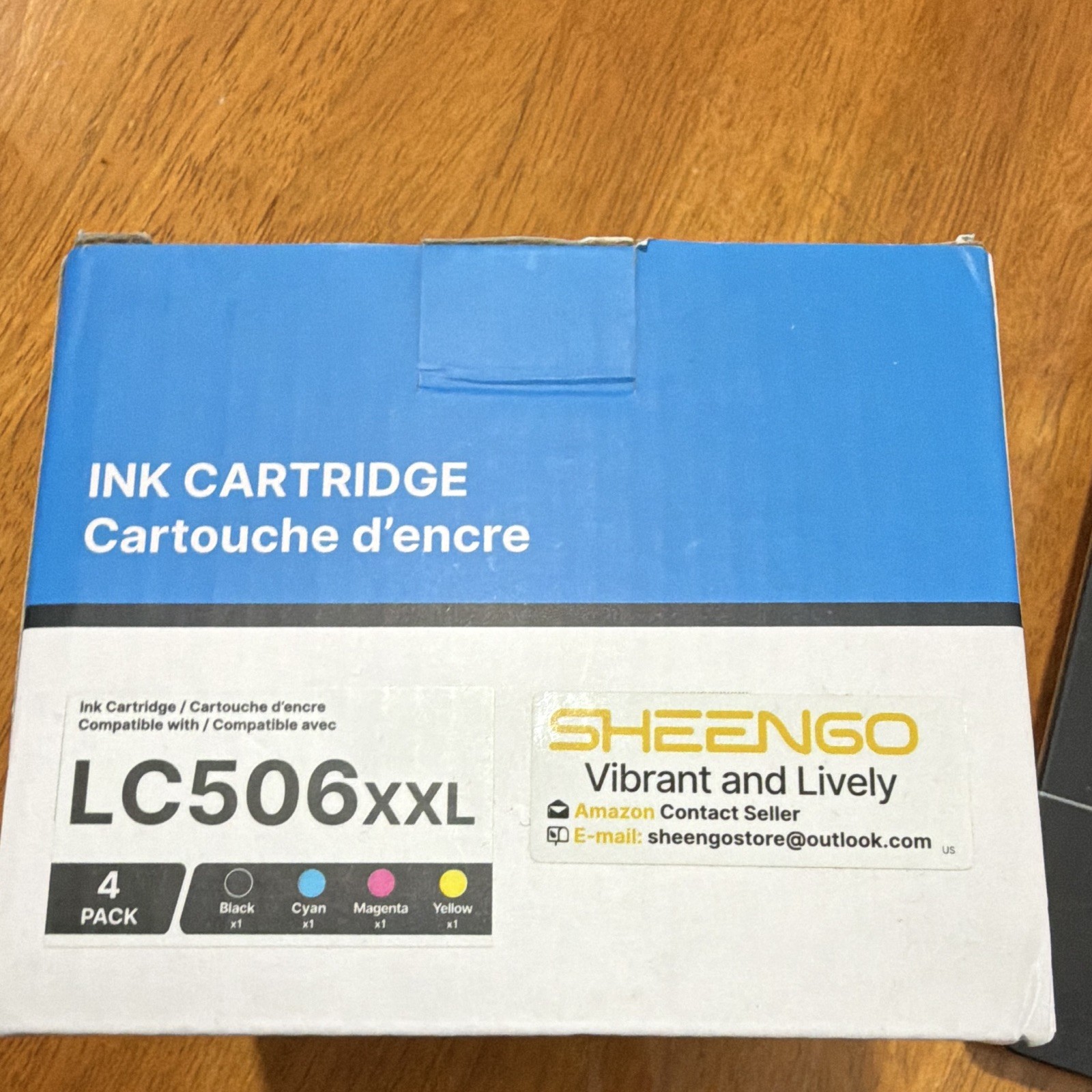 SHEENGO Compatible LC506XXL Ink Cartridge 4-Pack BK/C/M/Y for Brother Inkjet
