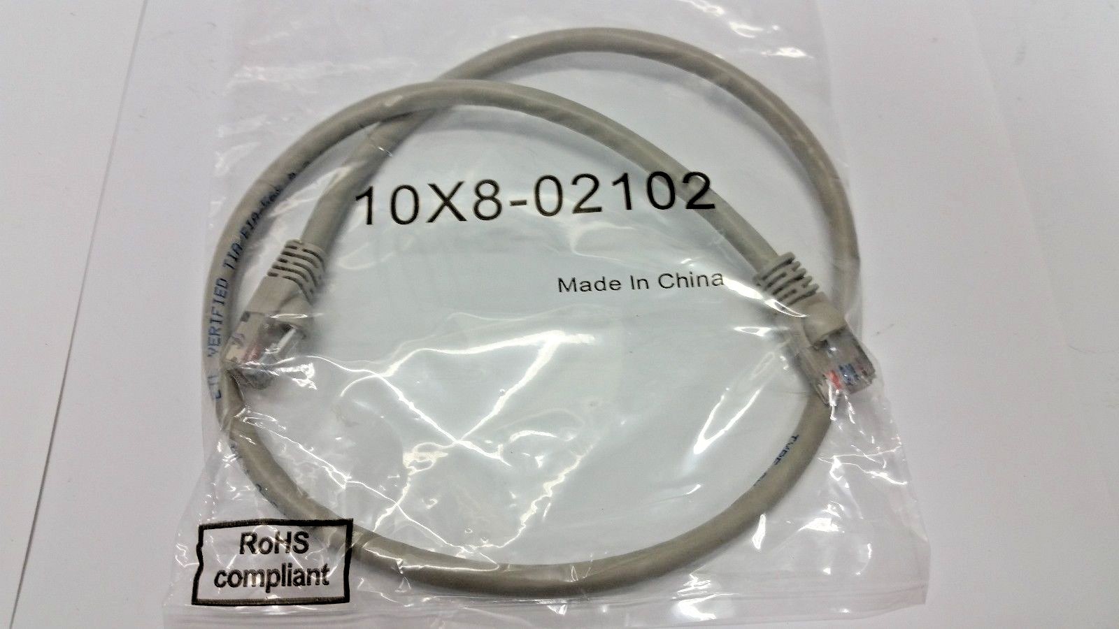 2ft Cat6 10X8-02102 Ethernet Patch Cable, Snagless/Molded Boot, Gray