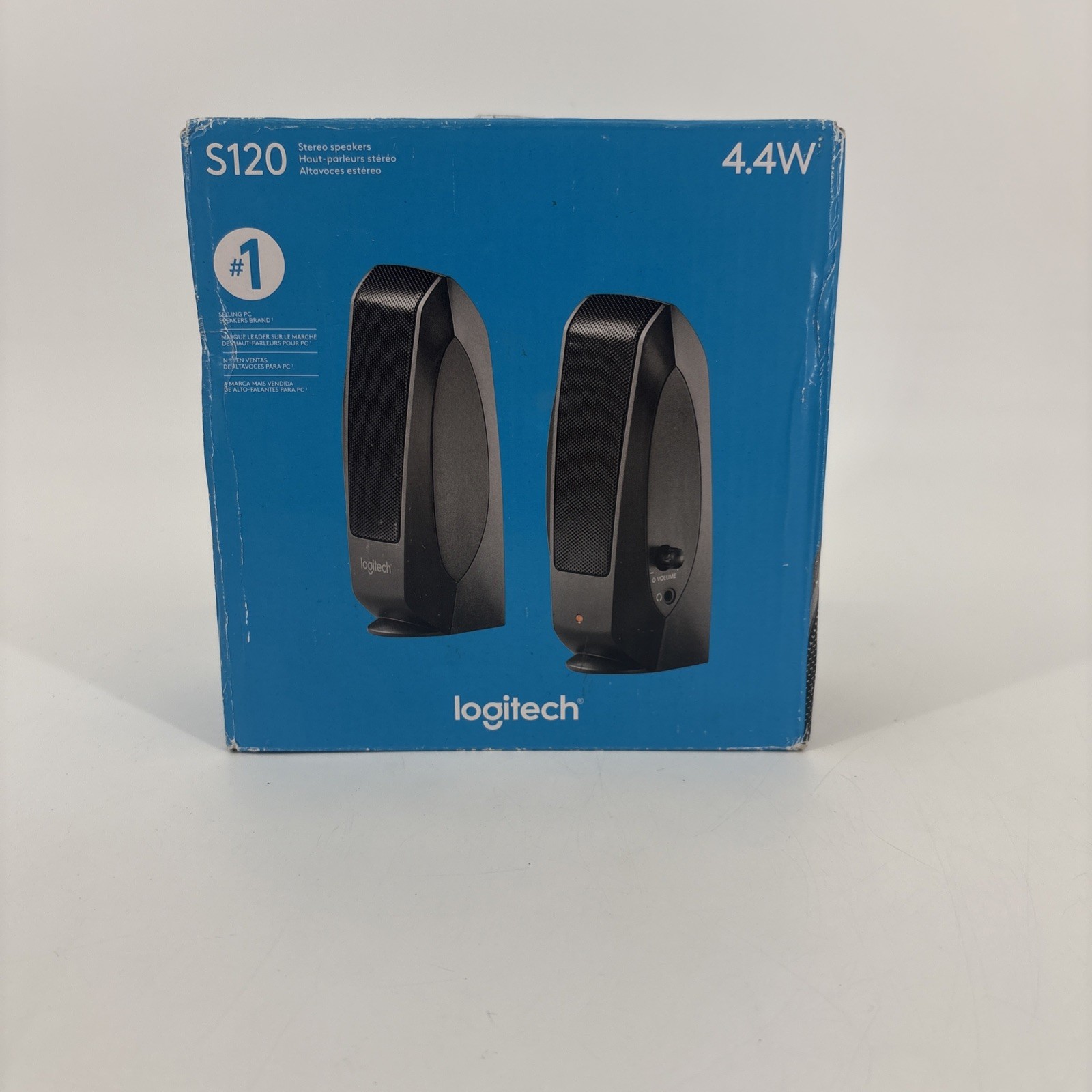 Logitech S120 Stereo Speakers 4.4W Slim Compact Design Clear Sound PC & Laptop