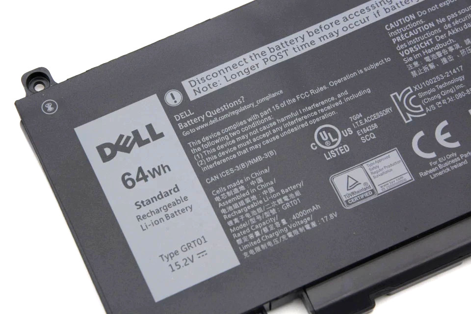 New Genuine GRT01 64Wh Battery for Dell Precision 3561 3571 Latitude 5421 5431