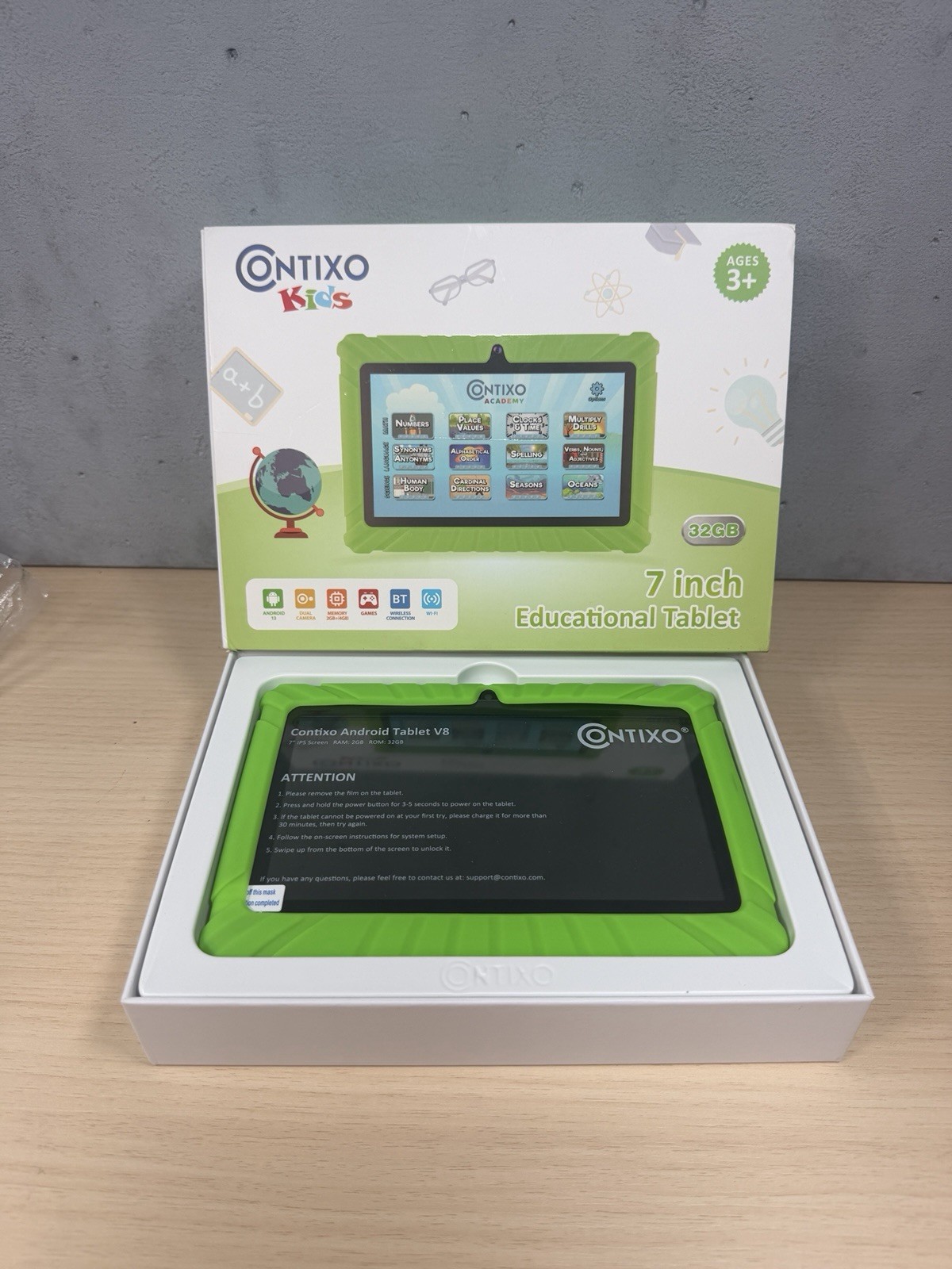 Contixo V8-2 32GB Android Dual Camera Wi-Fi Bluetooth 7 inch Tablet - Green