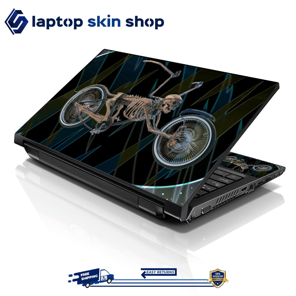 Laptop Skin Sticker Decal Cover for Notebook Apple Acer Hp Skull Bike 13-16 inch