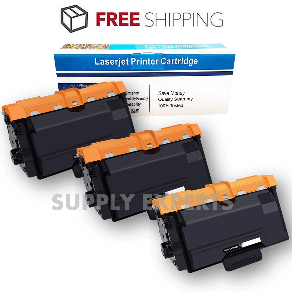 3Pk Black TN880 Toner Cartridge For Brother TN850 HL-L6200DW MFC-L6700DW DR820