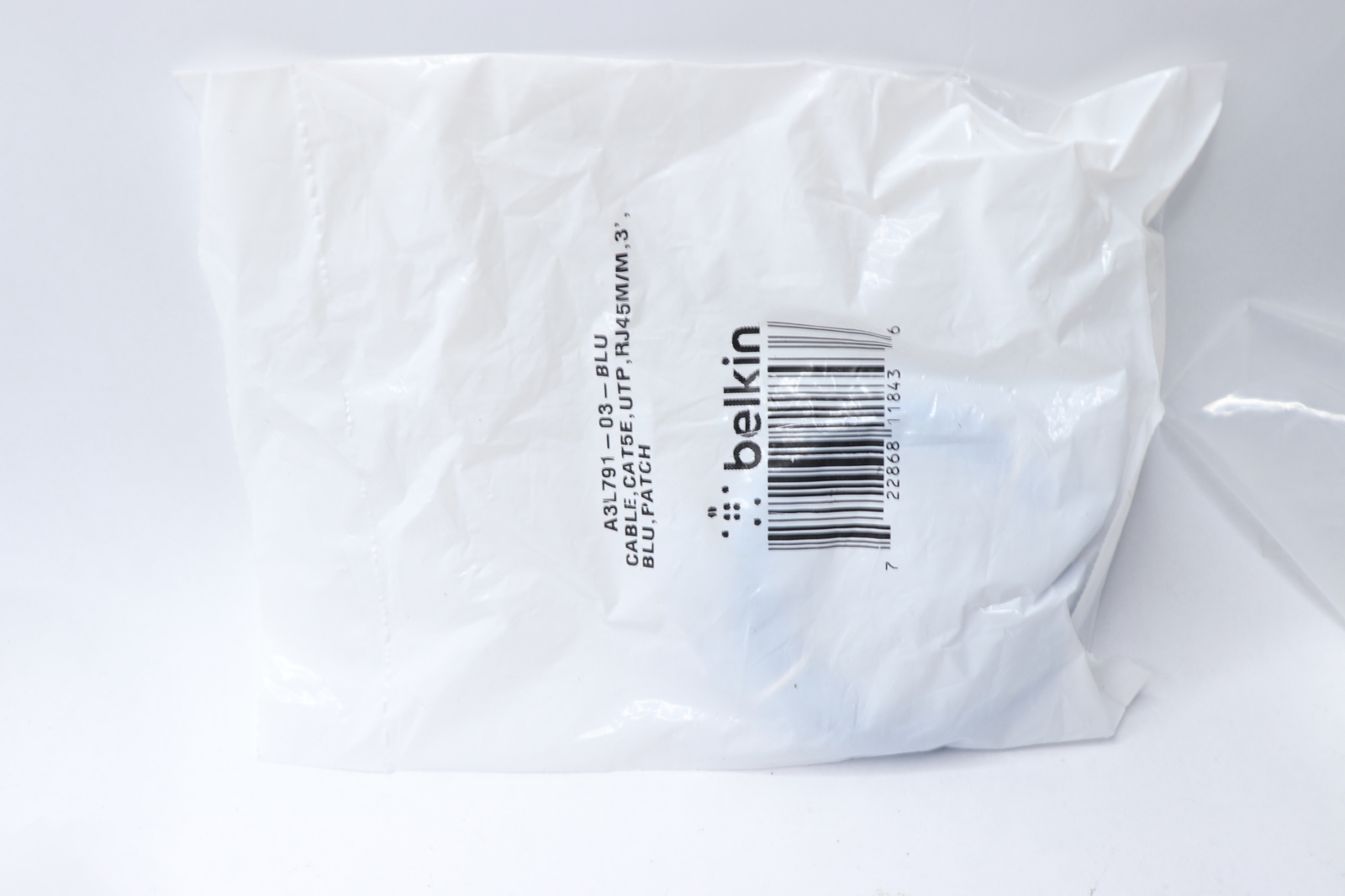 Belkin Patch Cord Blue CAT5E 3Ft. A3L791-03-BLU