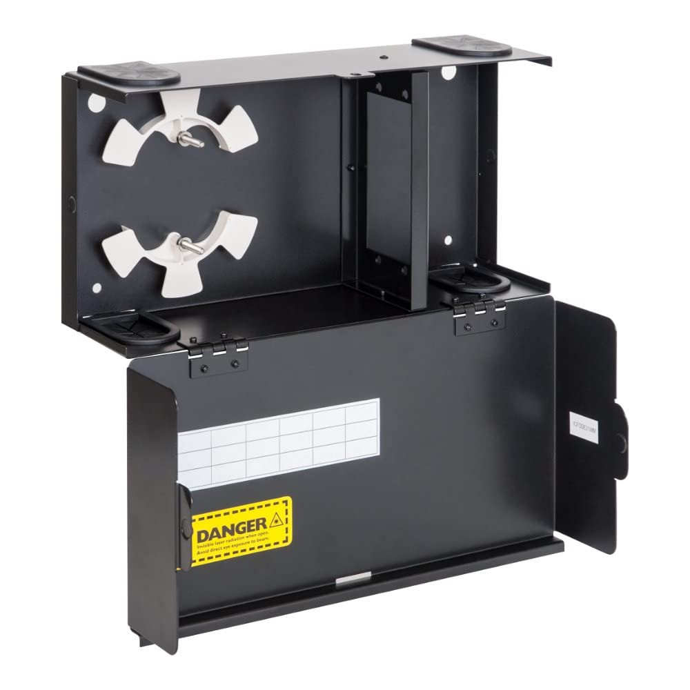 ICC Fiber Optic Wall Mount Enclosure, LGX Compatible, 2 Slots, Black
