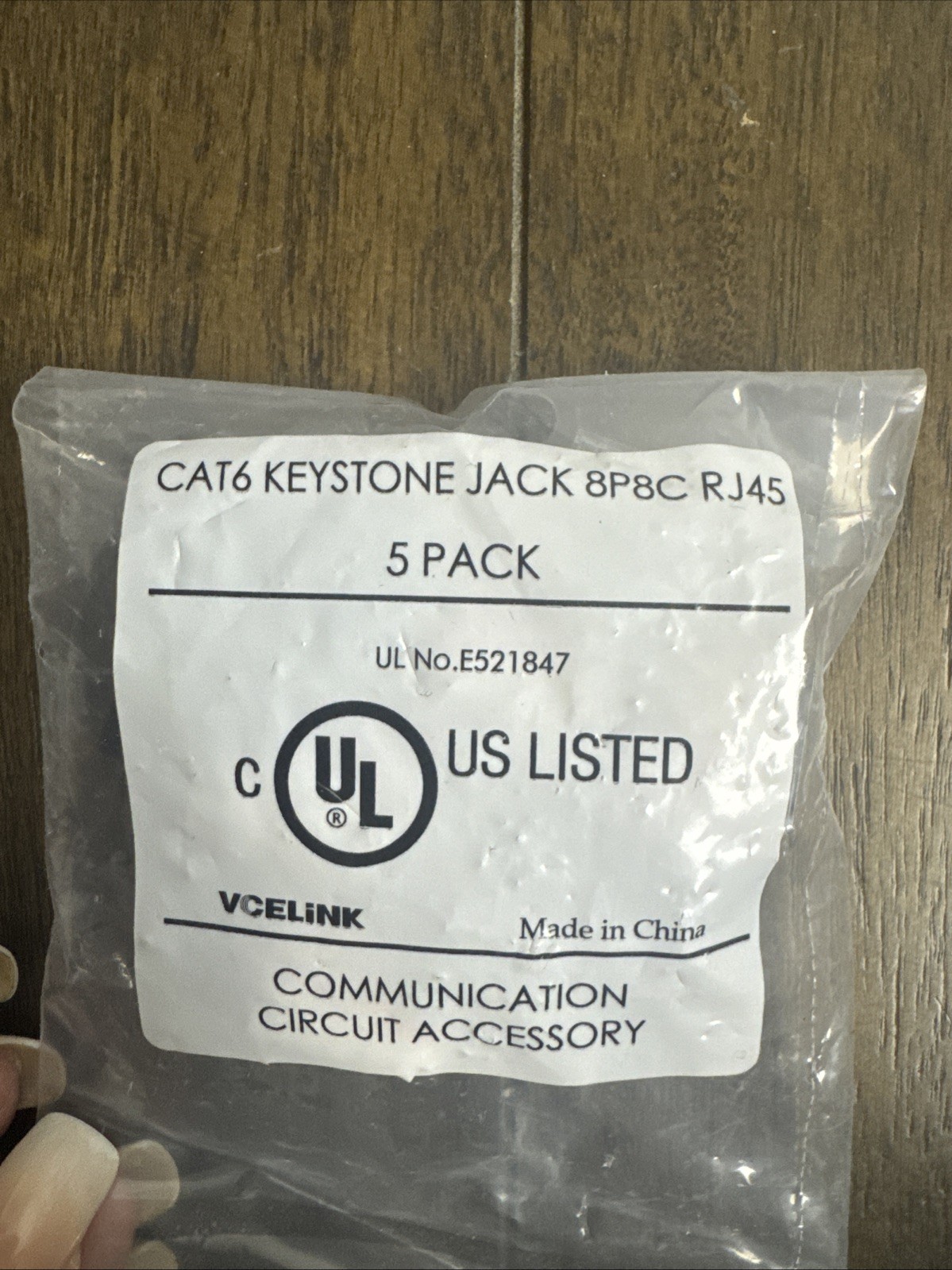 Cat6 RJ45 Keystone Jack Shielded Network LAN  110 Punch Down 8P8C 5-pack BLACK