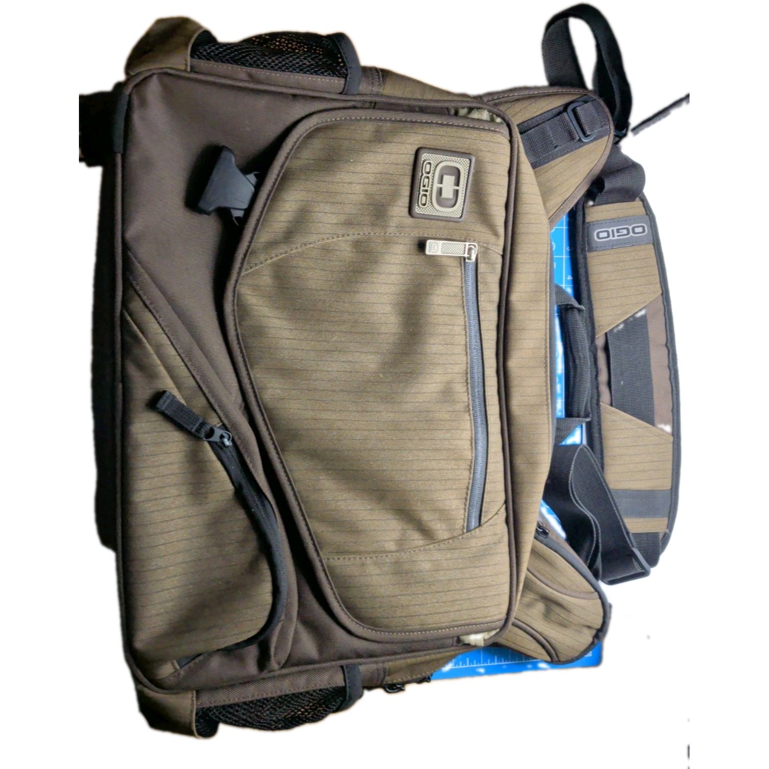 OGIO Street Hip Hop Messenger Laptop Shoulder Bag Brown 15”-16” Laptop Size (H)