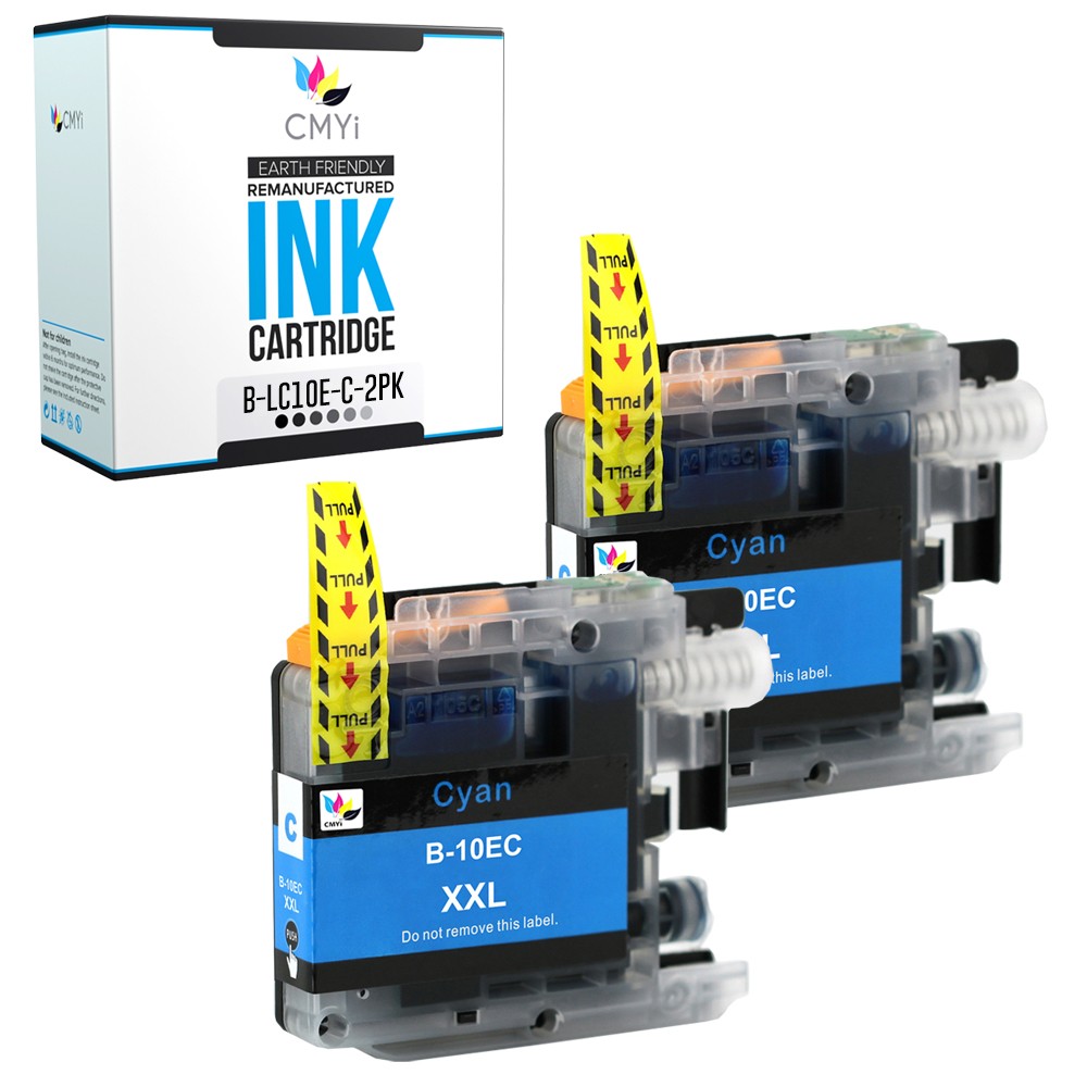 2-Pack Compatible CMYi LC10EC Ink Cartridges fits Brother MFC-J6925DW