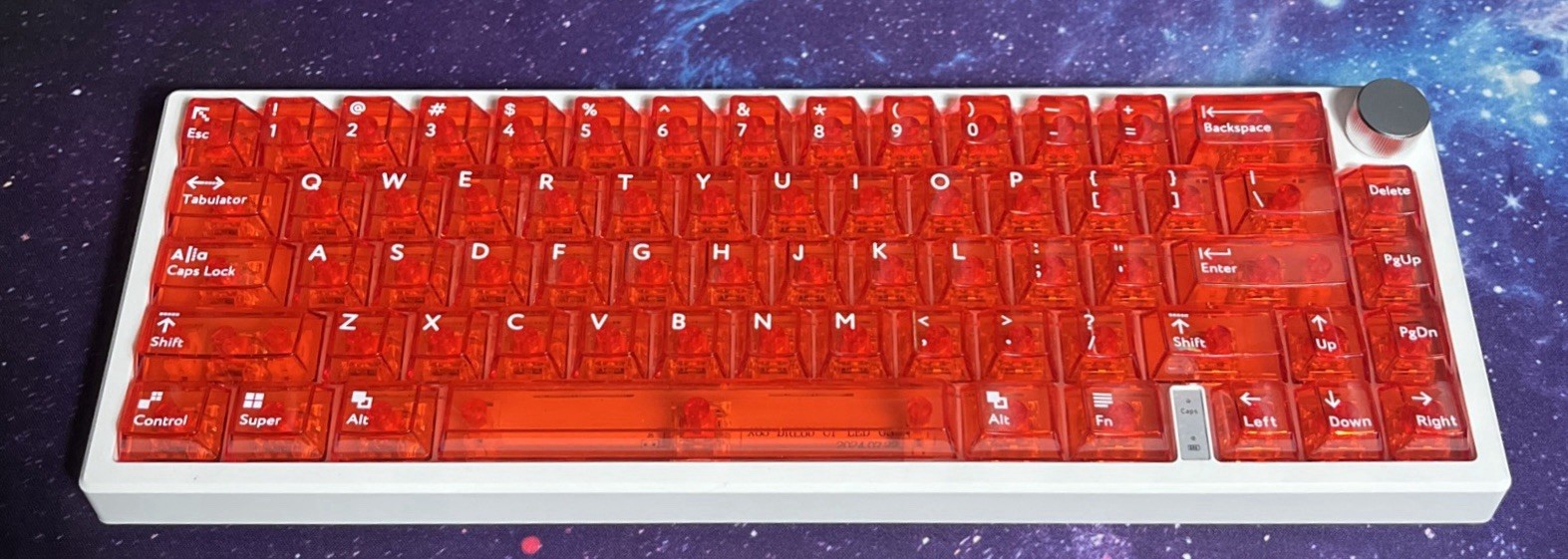 Custom Red Transparent Mechanical Keyboard