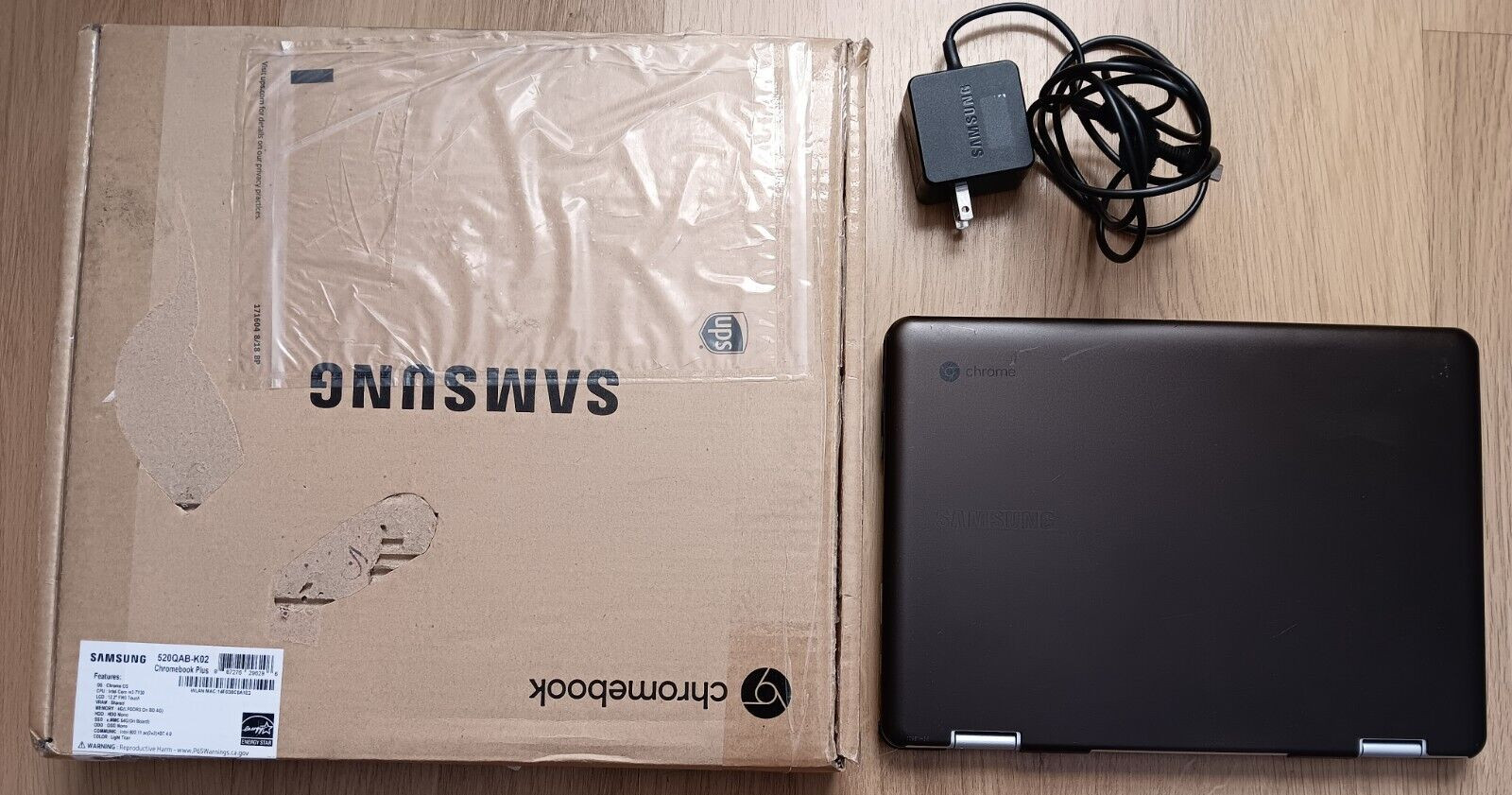 Samsung Chromebook Plus #2 Black Silver 520QAB-K02 12.2" FHD Touch Convertible