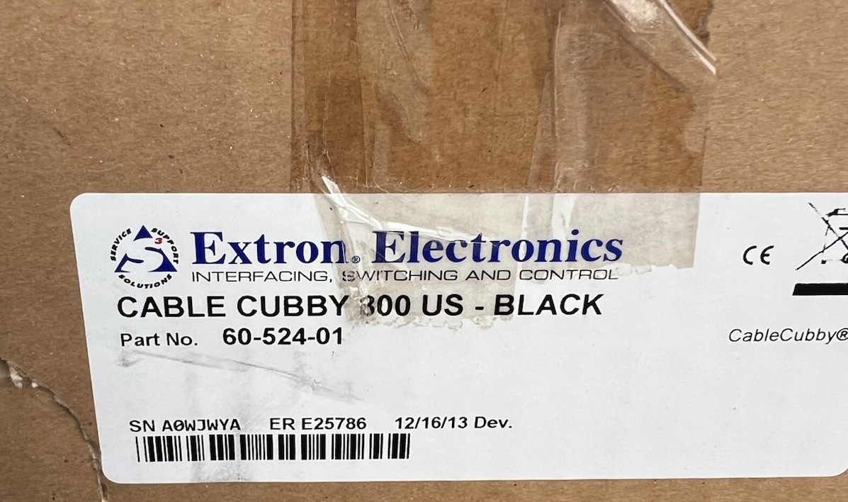 New Extron Electronics 60-524-01 Cable Cubby 800 US Black