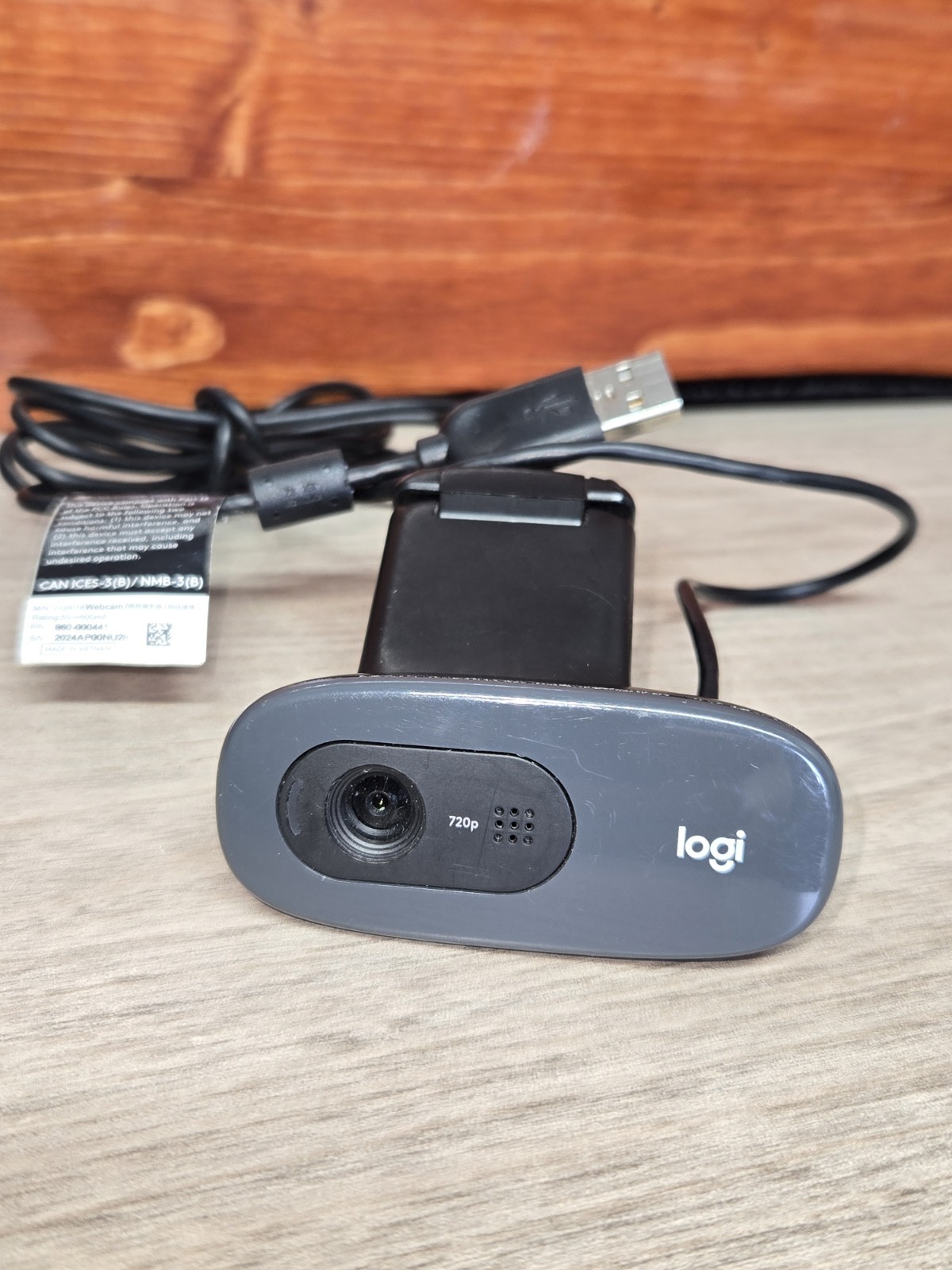 Logitech LOGI 1280x720P USB Webcam Model V-U0018 Adjustable 
