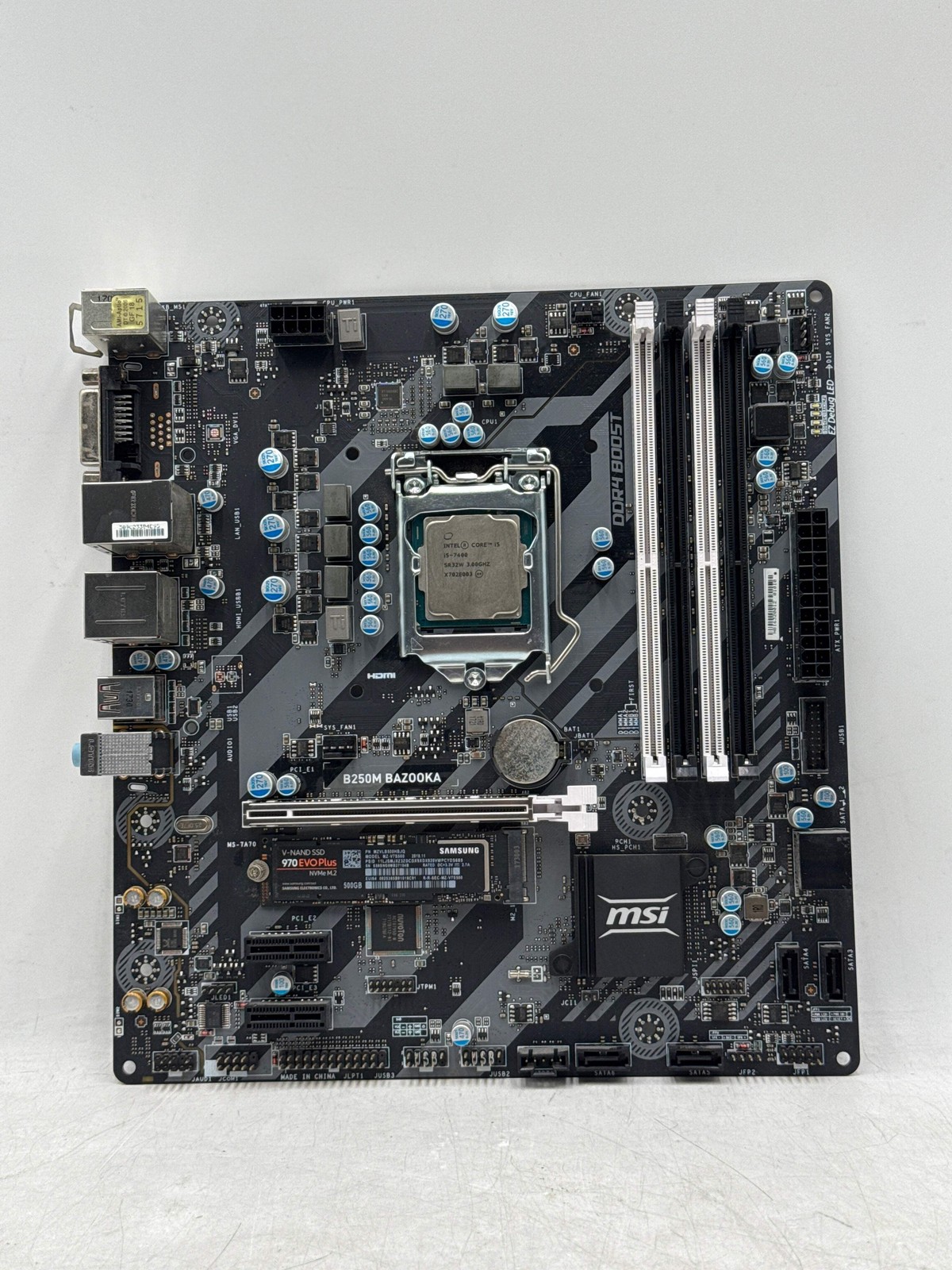MSI B250M Bazooka MicroATX Motherboard & Intel Core i5-7400 3.0 GHz CPU & Samsun