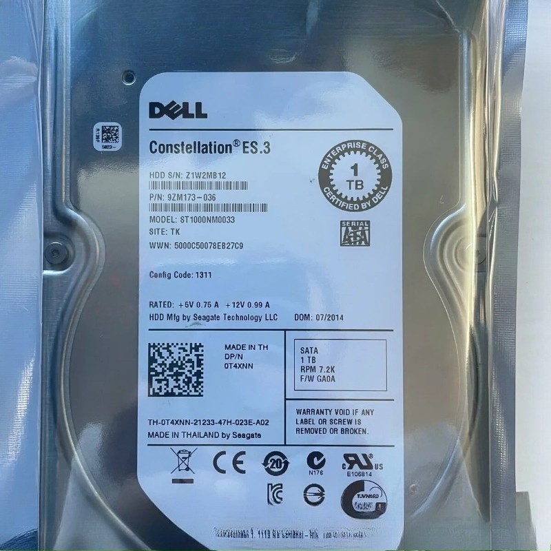 Dell T4XNN ST1000NM0033 1TB 7.2K 128M SATA 3.5-inch Server Hard Drive