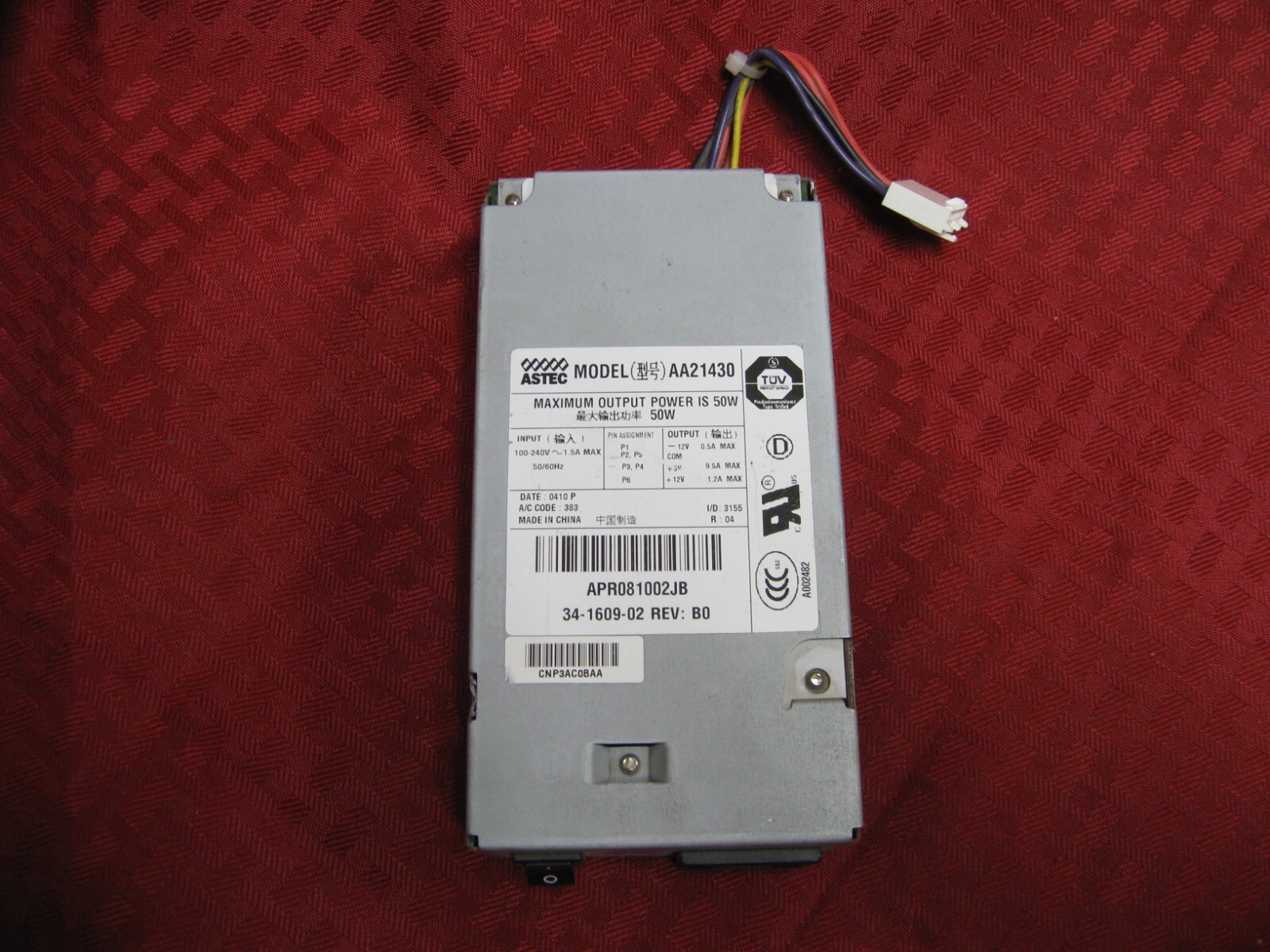 Cisco Router 1760 1840 2610 2620 2621 34-1609-02 Astec AA21430 50W Power Supply 