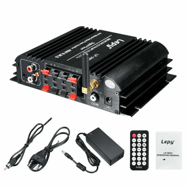 Lepy Hi-Fi Stereo Multimedia 4-Channel 180w (45W x 4) Bluetooth Powe...