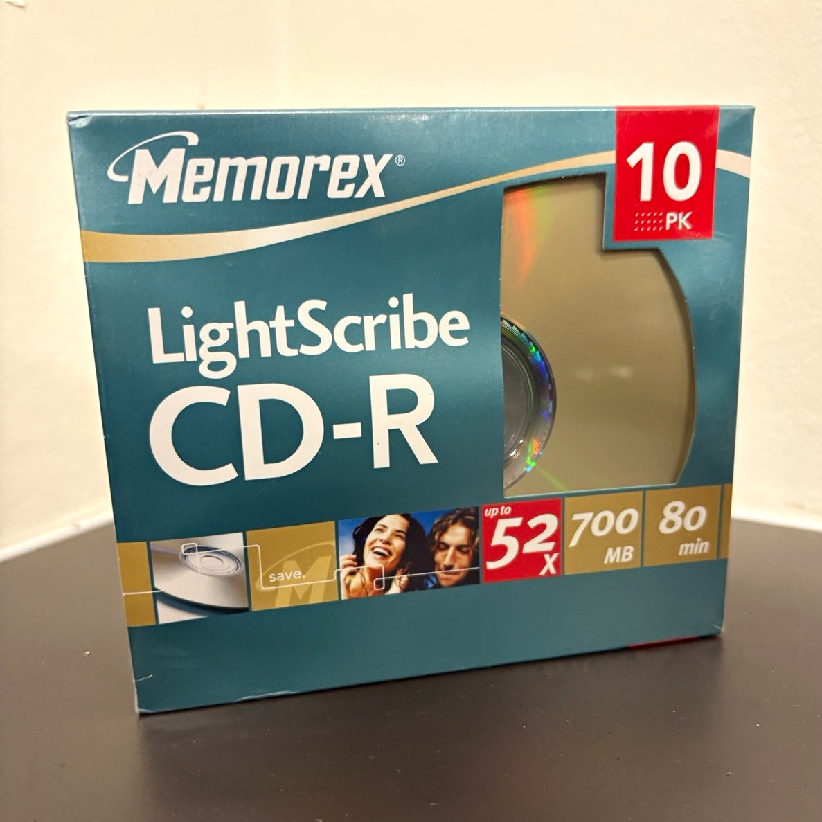 Memorex LightScribe CD-R 700MB 52X 10 Pack Factory Sealed Blank Discs 80 Min