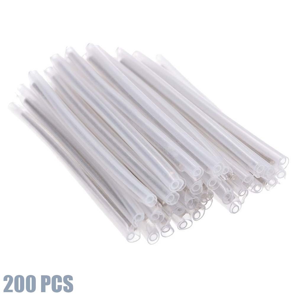 200 Pcs 60mm x 1.5mm Fiber Optic Fusion Splice Protector Tube Sleeve Steel Rod