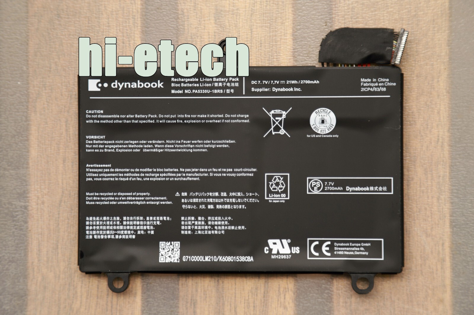 New Genuine PA5330U-1BRS OEM Battery for Toshiba Dynabook G83 GZ83 21CP4/63/68