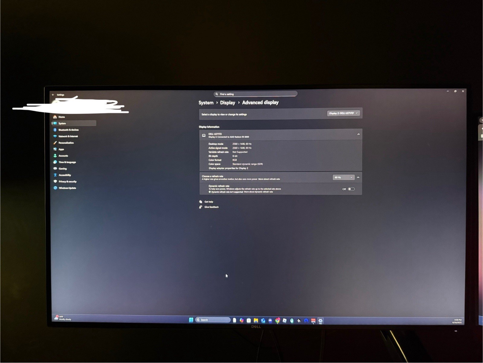 U2717D Dell UltraSharp Wide 27-inch 2560 x 1440 DP / HDMI LED Monitor