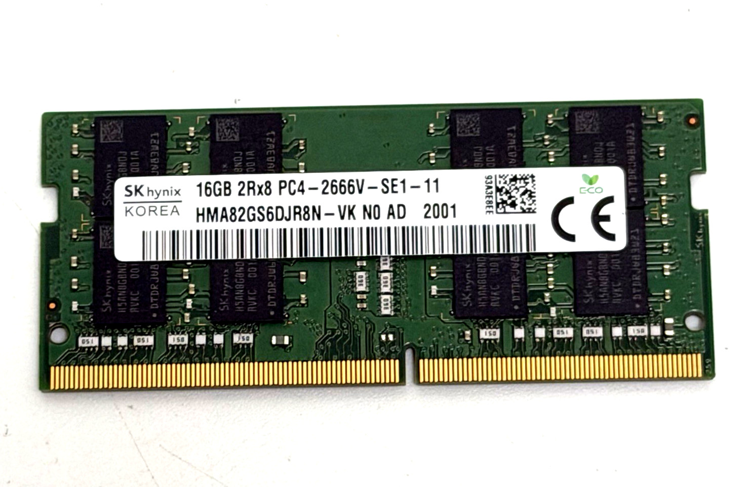 SK Hynix 16GB 2Rx8 PC4-2666V Laptop Memory HMA82GS6DJR8N-VK