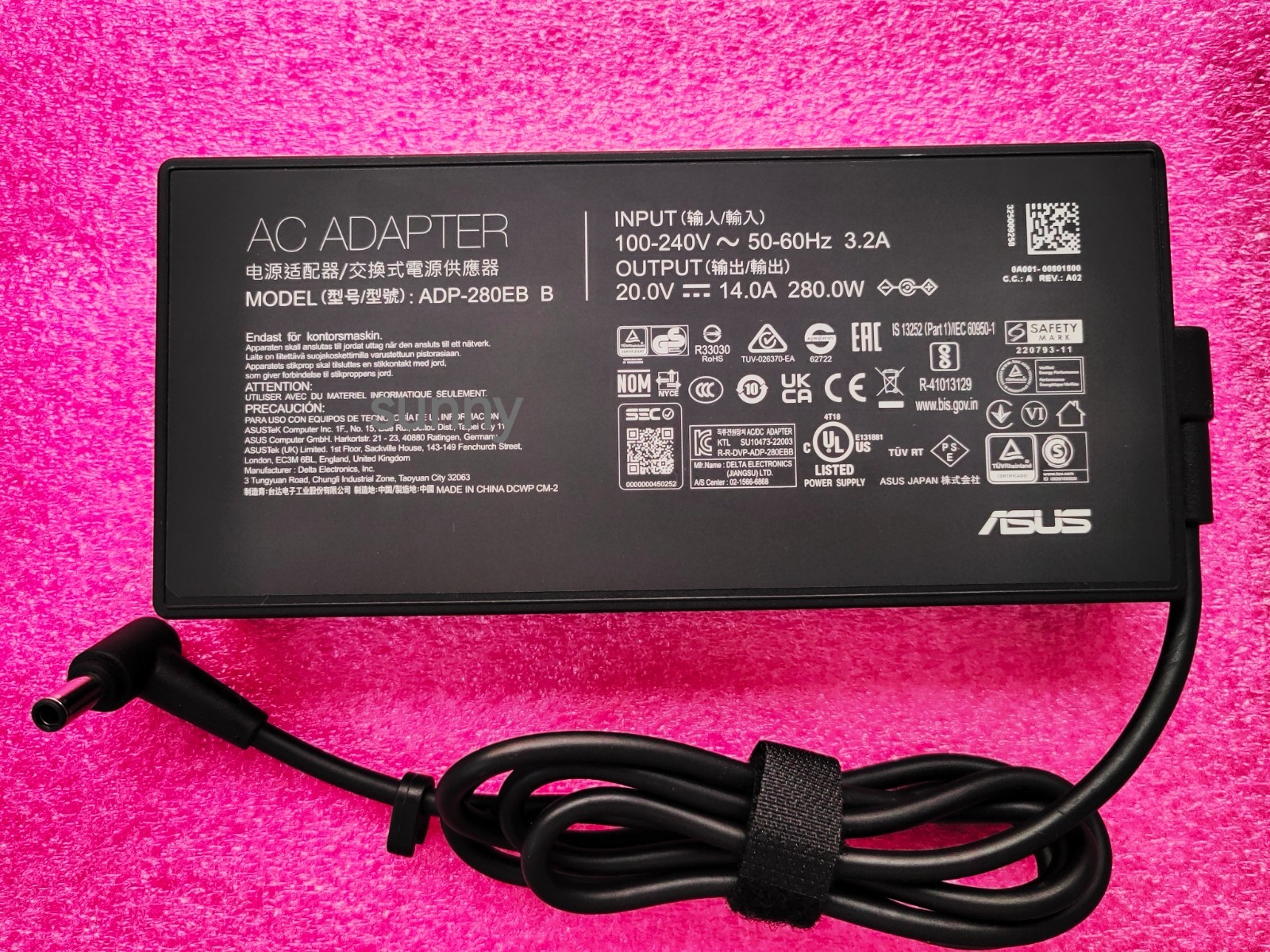 For Asus ROG Strix G18(2024) G814JVR 20V 14A ADP-280EB B 280W adapter Original