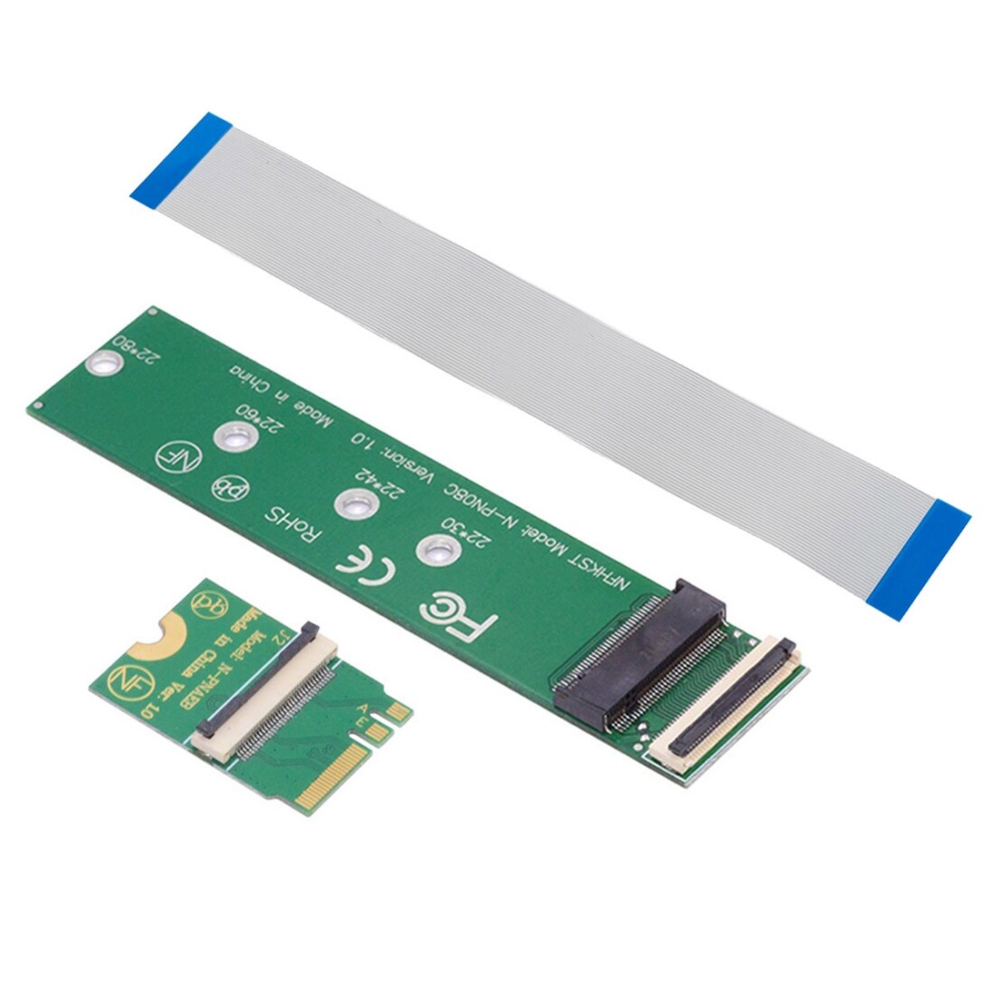 CY A+E-Key Male NGFF 2230 to NVME M-key Female Extension Cable for SSD 2280