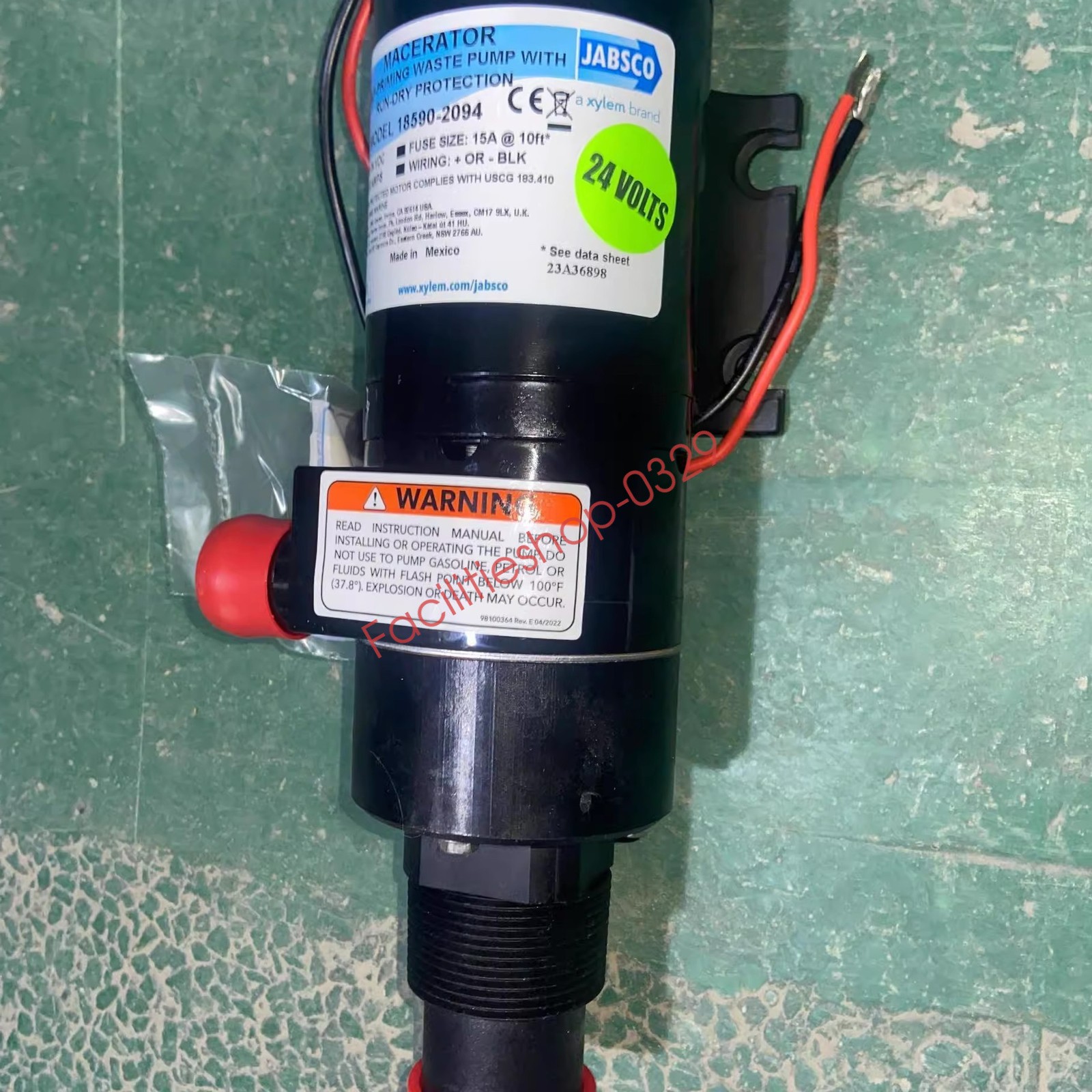 1pcs JABSCO Xylem Yacht Marine Sewage Pump Macerator Pump 18590-2094 24V