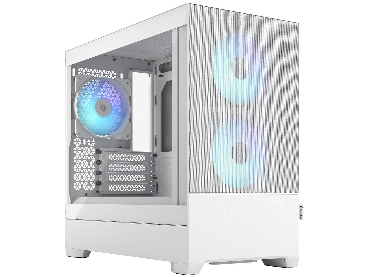 Fractal Design Pop Mini Air RGB White TG mATX High-Airflow Clear Tempered Glass