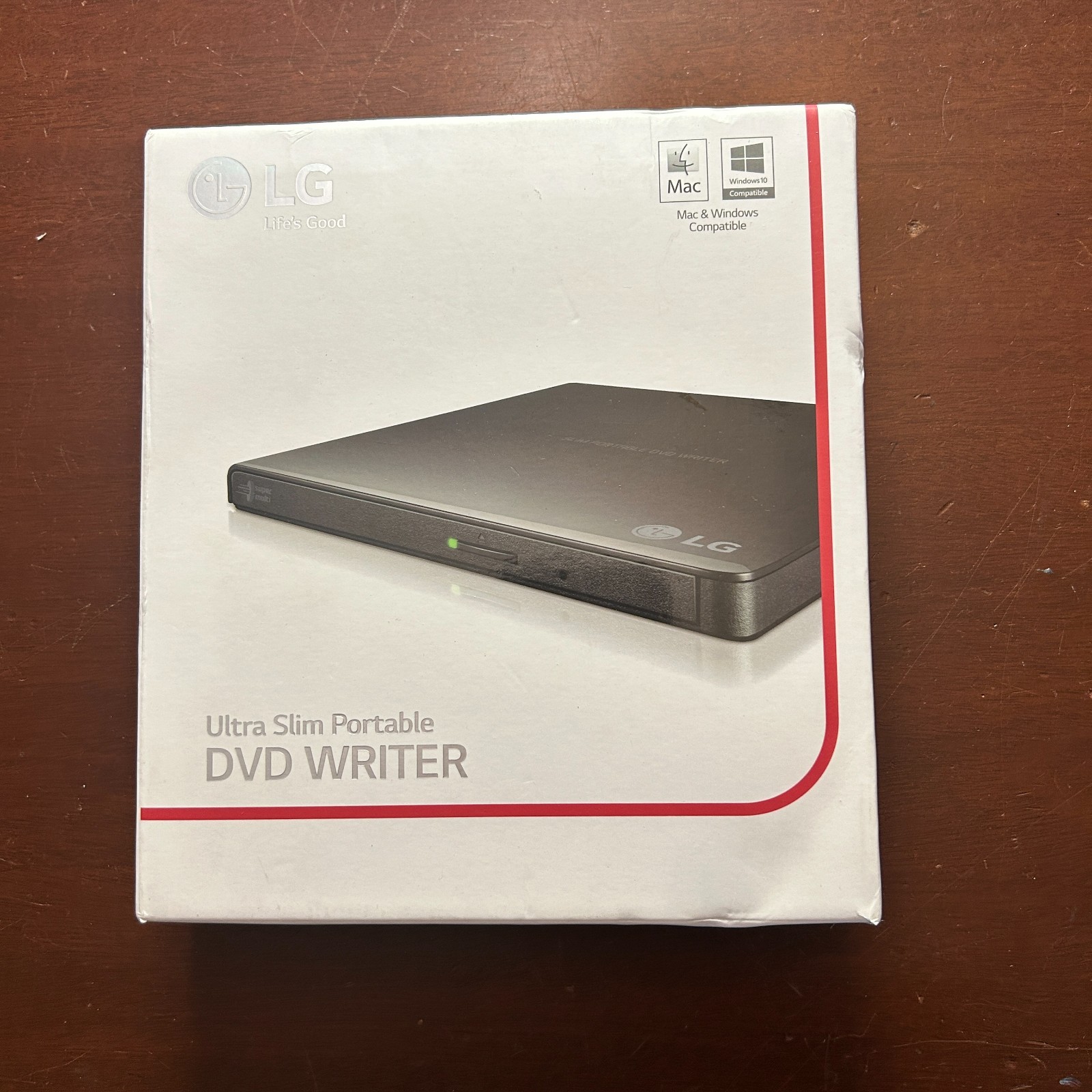 LG Ultra Slim Portable DVD Writer Drive: Model GP65NB60 USB 2.0 +/-RW Sealed