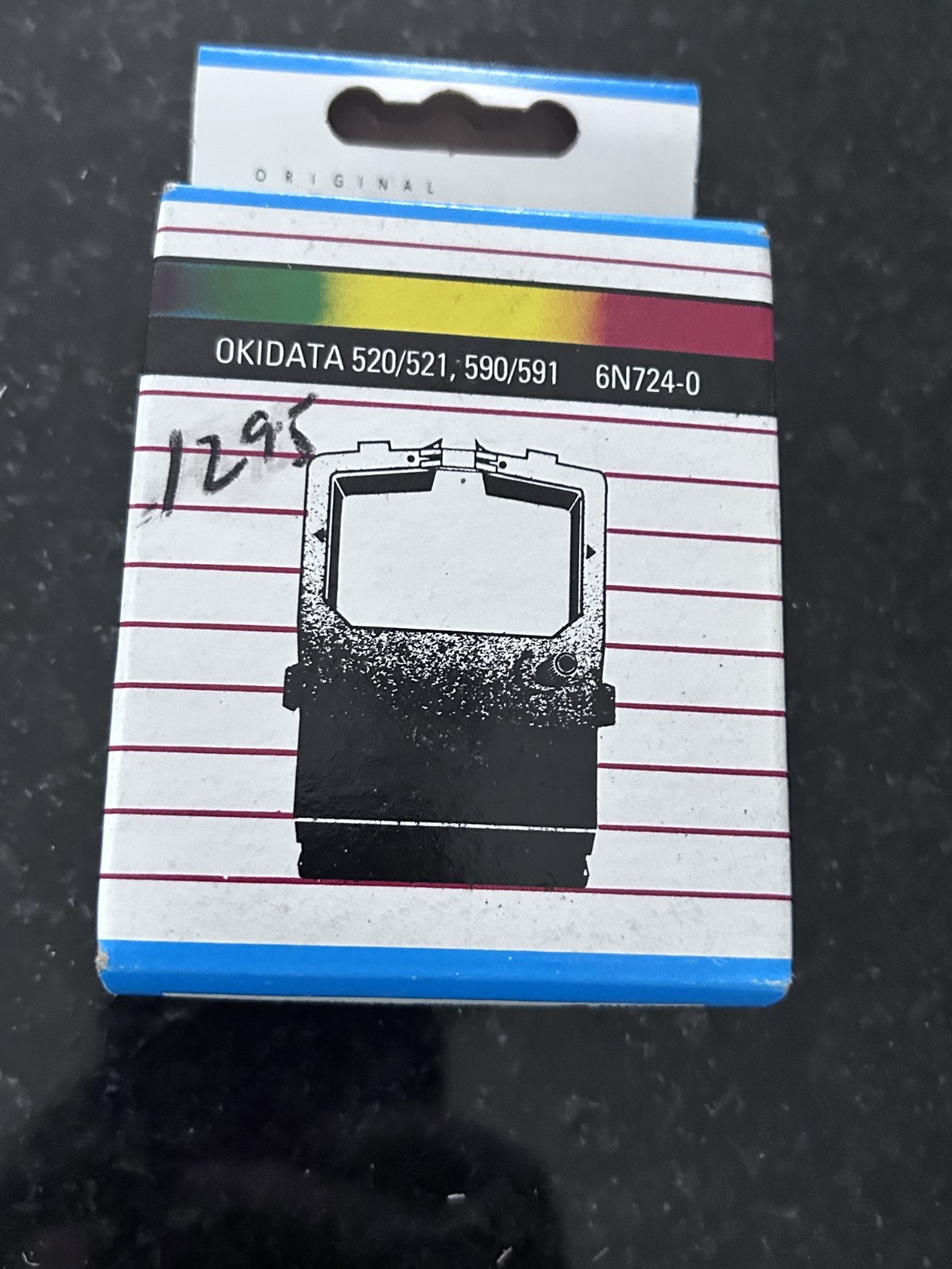 New OKIDATA Ribbon 6N724-0 for Okidata 520/521, 590/591 Black Nylon – Sealed Box
