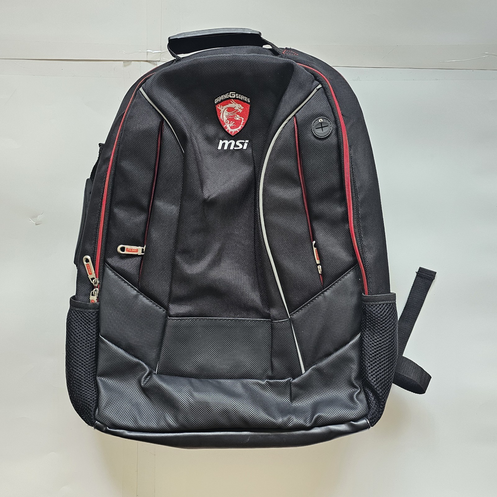 MSI Gaming Laptop School Bag Backpack Red Dragon Logo Travel Padded Large Black