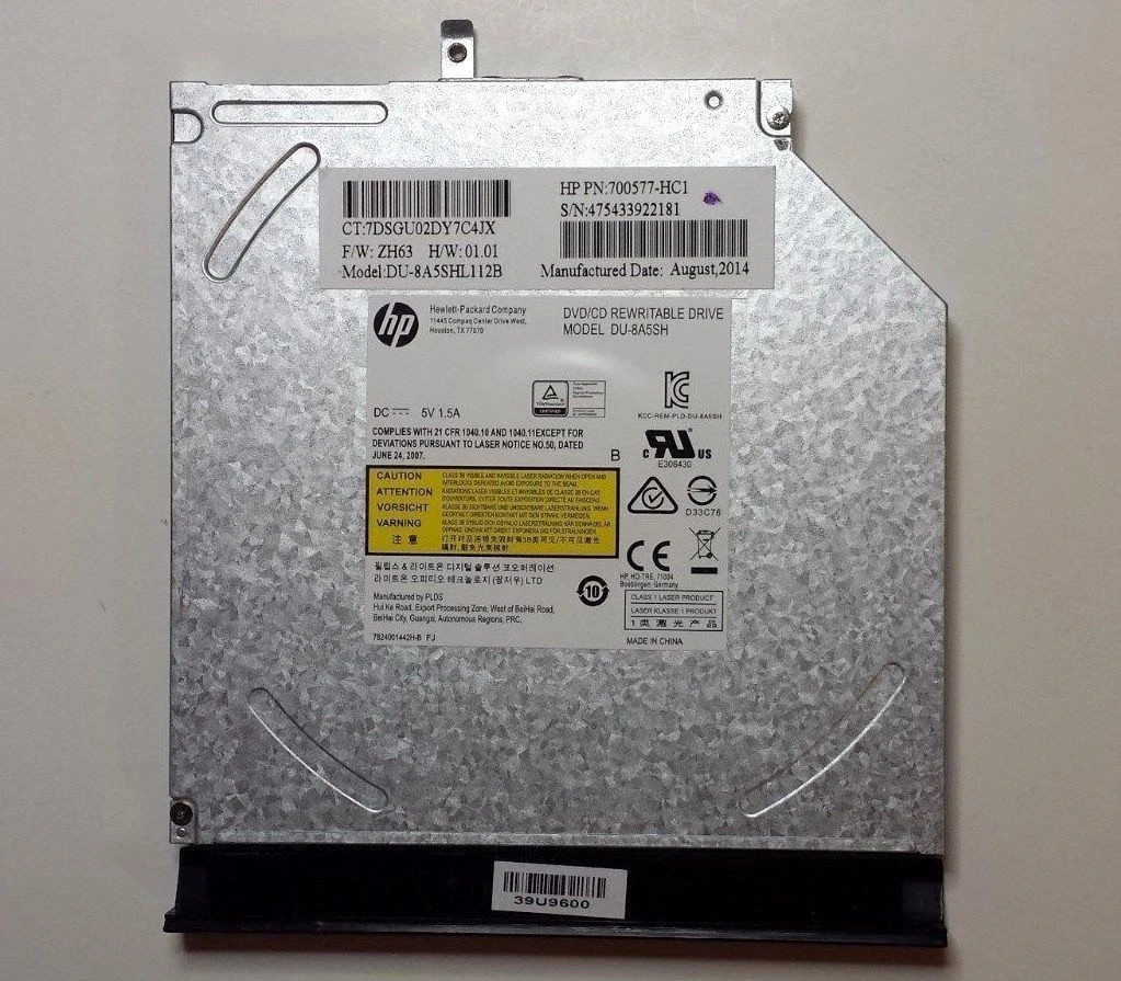779456-001 GUB0N GENUINE OEM HP DVD DRIVE W/ BEZEL SATA 15-F 15-F305DX Tested