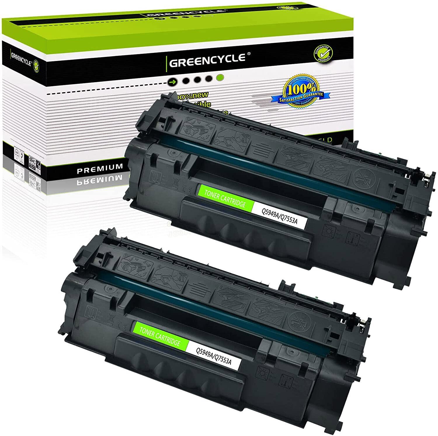 2 PK Q5949A 49A Black Toner Cartridge Compatible For HP LaserJet 1160 1320 3390