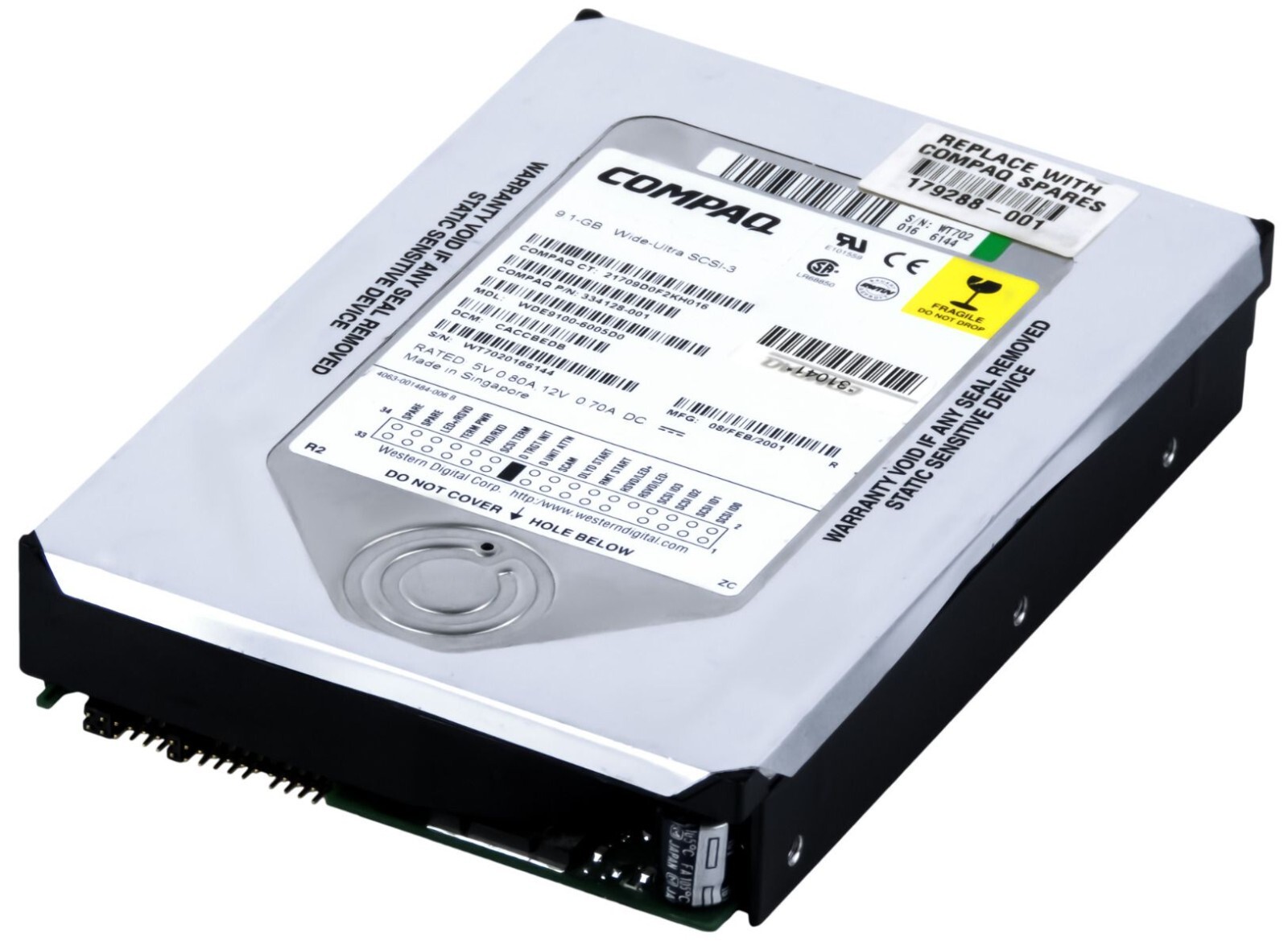 Compaq WDE9100 9.1GB 7.2K SCSI Ultra2 3.5" Internal Enterprise HDD