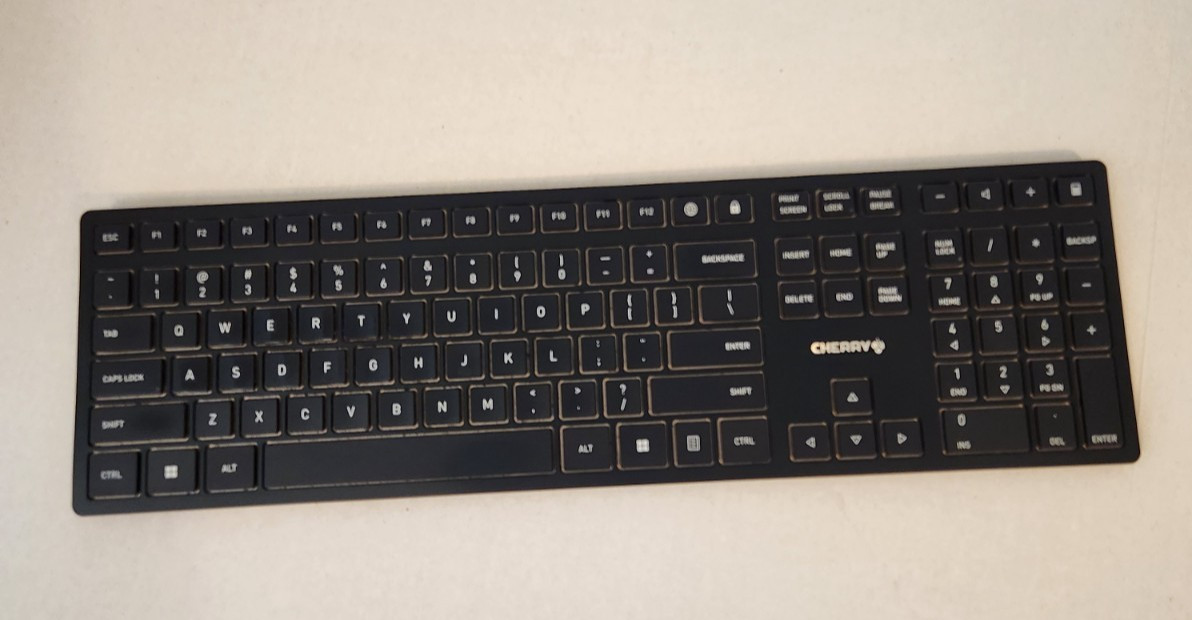CHERRY DW 9100 SLIM Bluetooth, Wireless Keyboard, Black (No Dongle But BT Works)